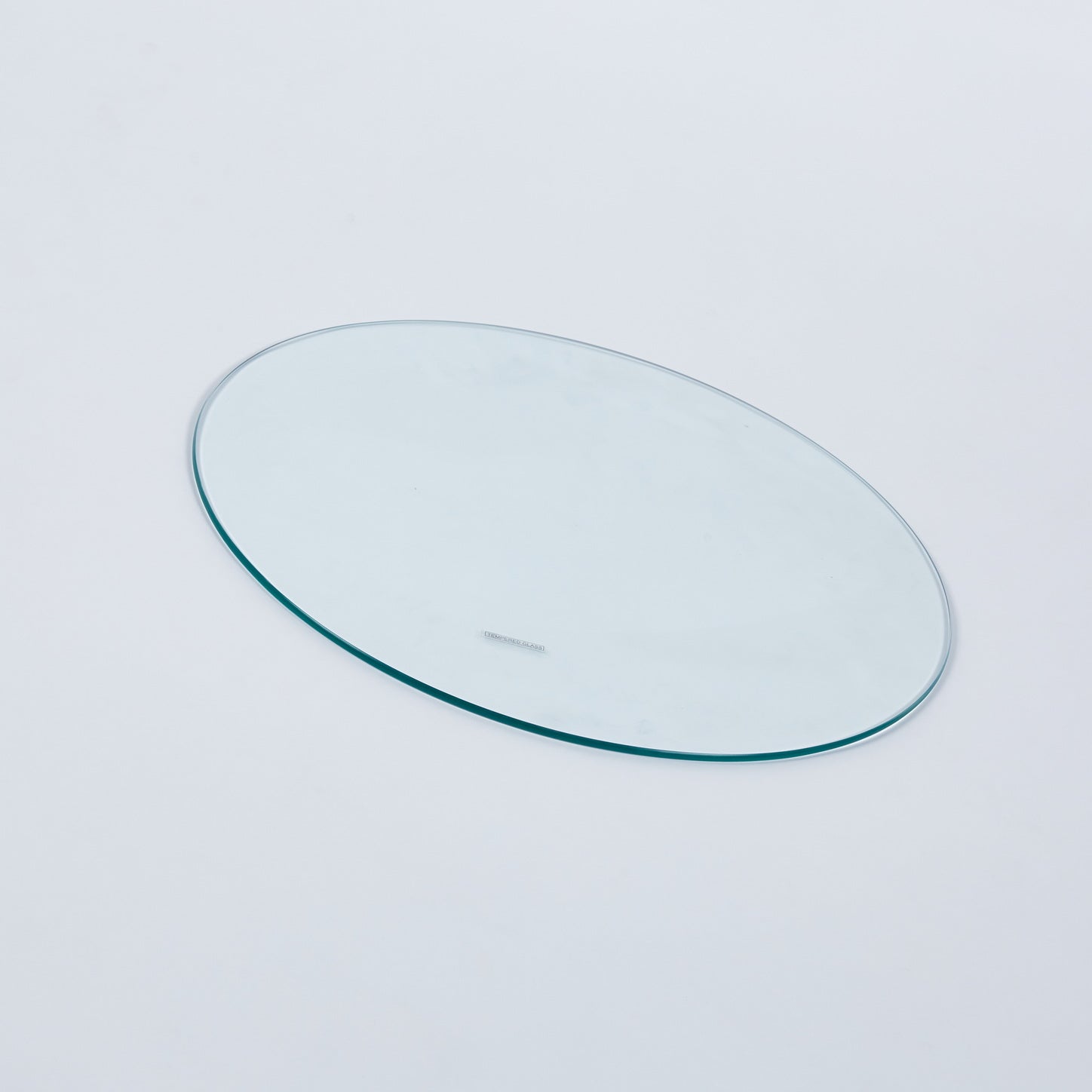 Round clear tempered glass tabletop with polished edges for DIY projects