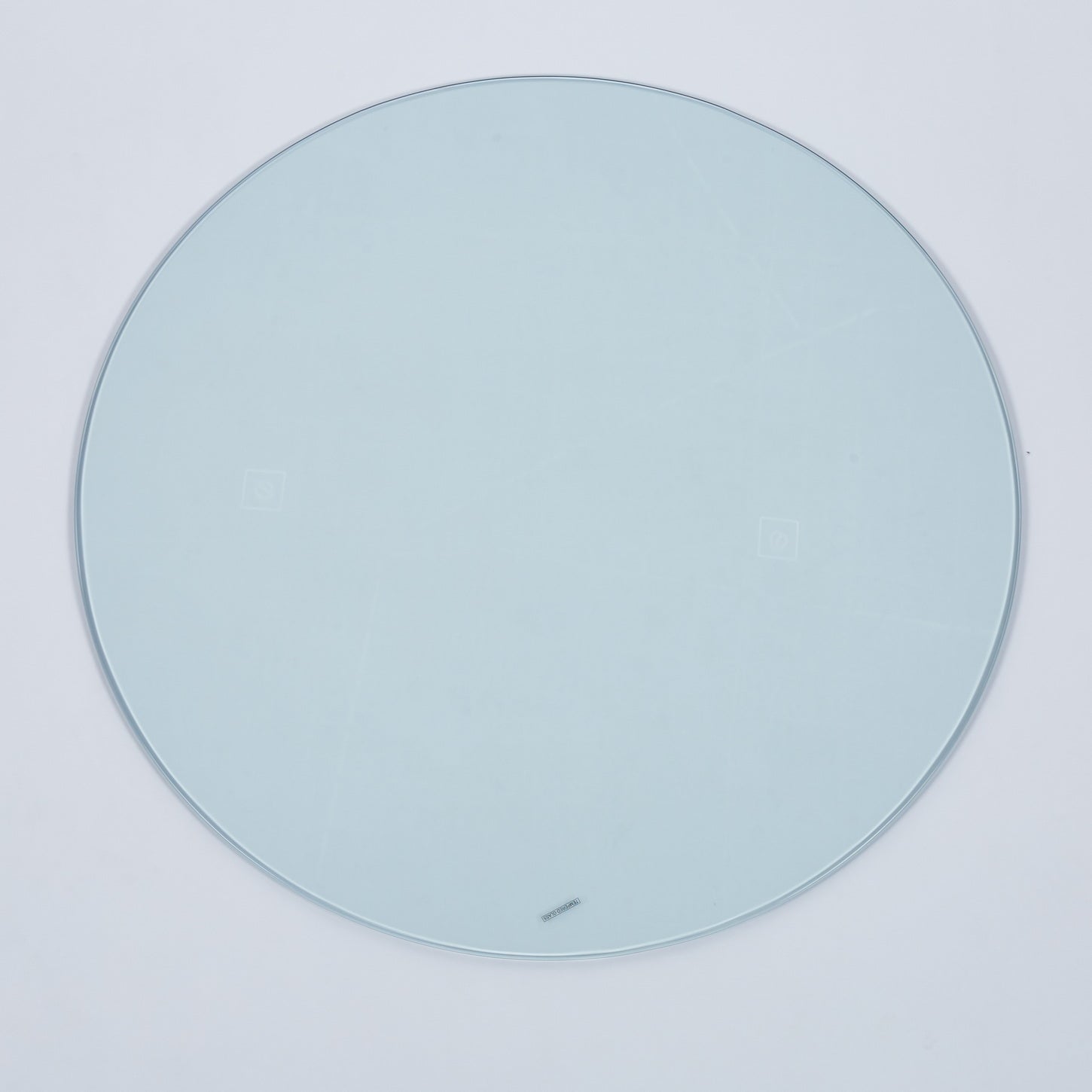 Round tempered glass tabletop mm thick with polished edges for durability