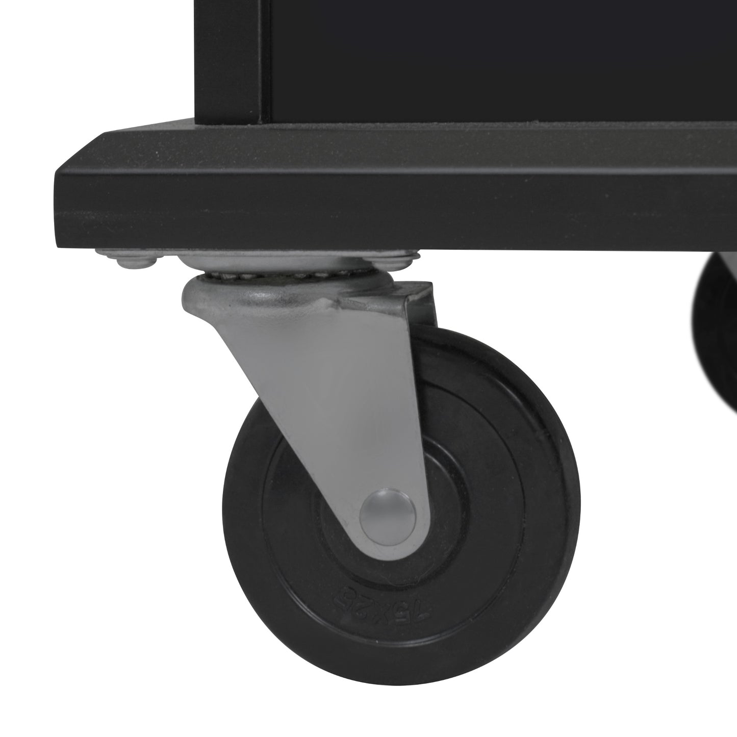 Black swivel caster wheel for furniture mobility