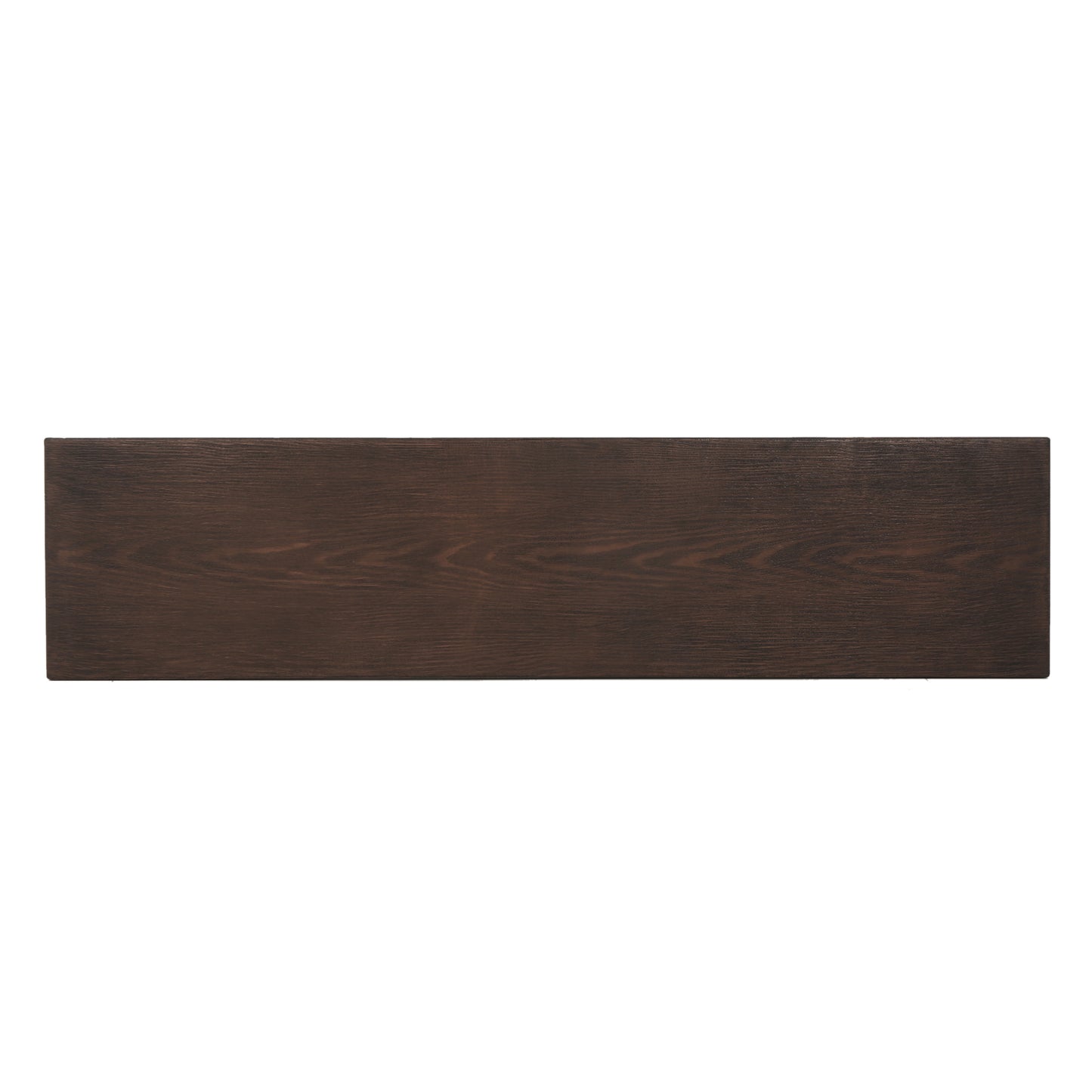 Dark wood shelf with visible grain texture perfect for minimalist decor