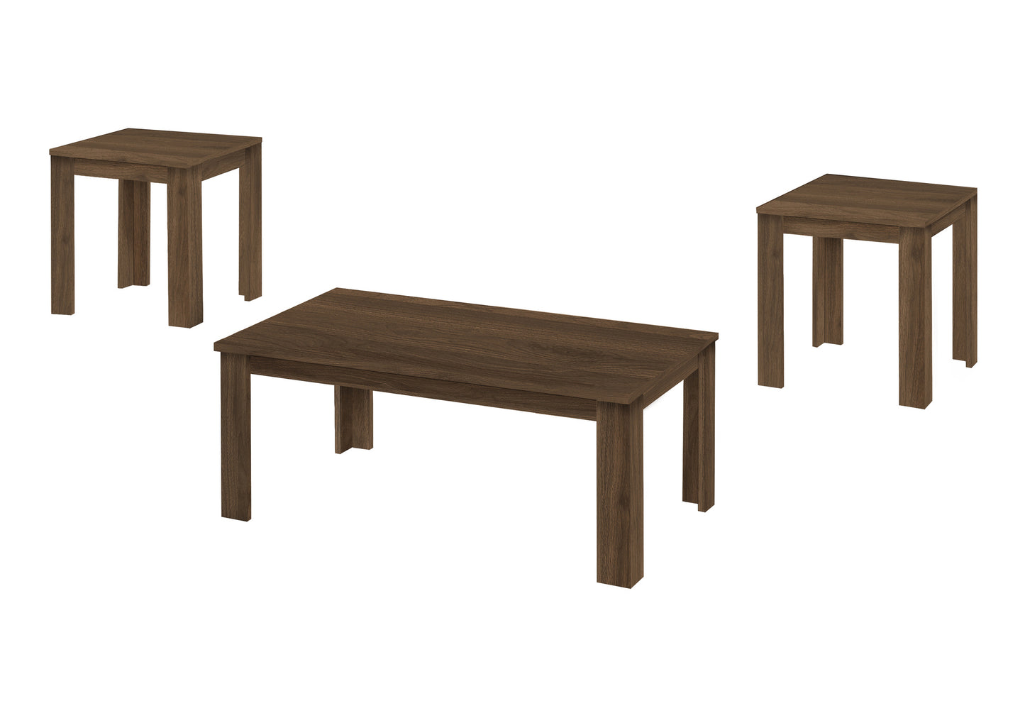 Dark wood rectangular coffee table with modern minimalist design