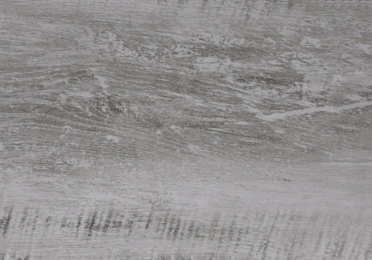 Textured grey wood grain laminate panel ideal for furniture and countertops