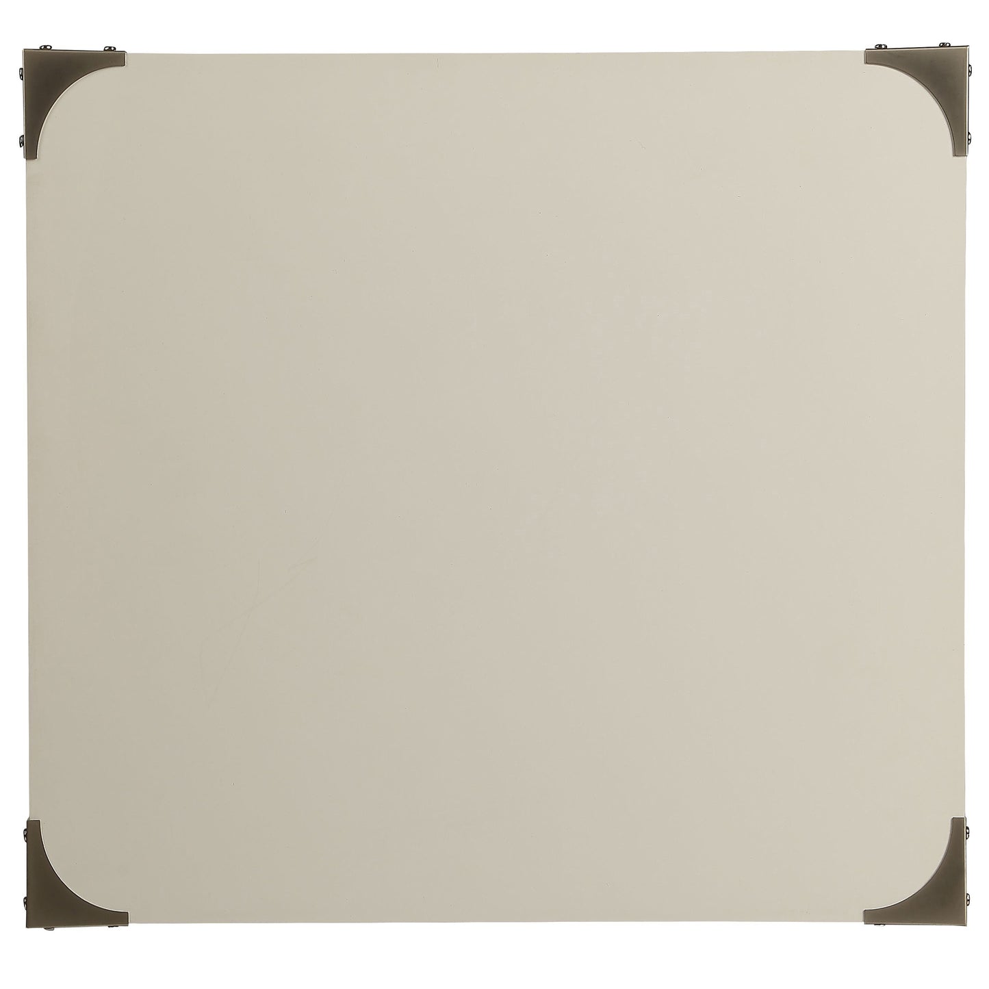 Light beige trunk lid with decorative metal corner accents