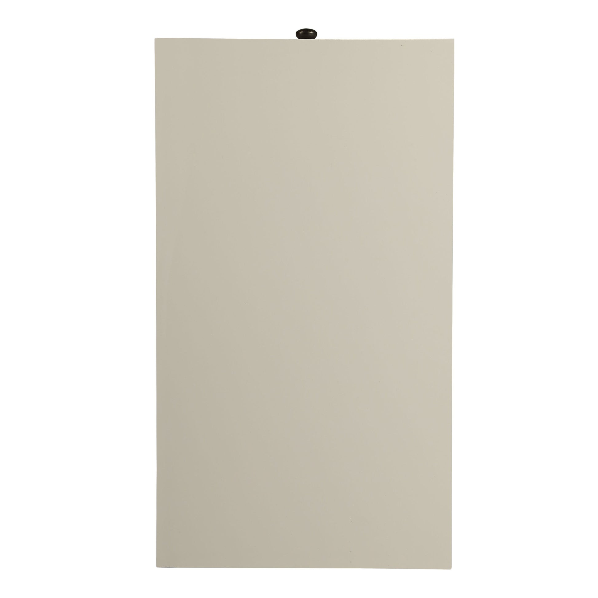 Minimalist beige rectangular table lamp base with dark knob