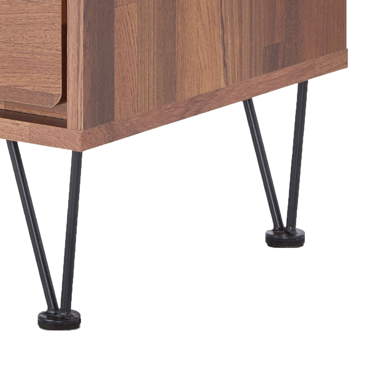 Walnut wood dresser with hairpin legs modern midcentury style