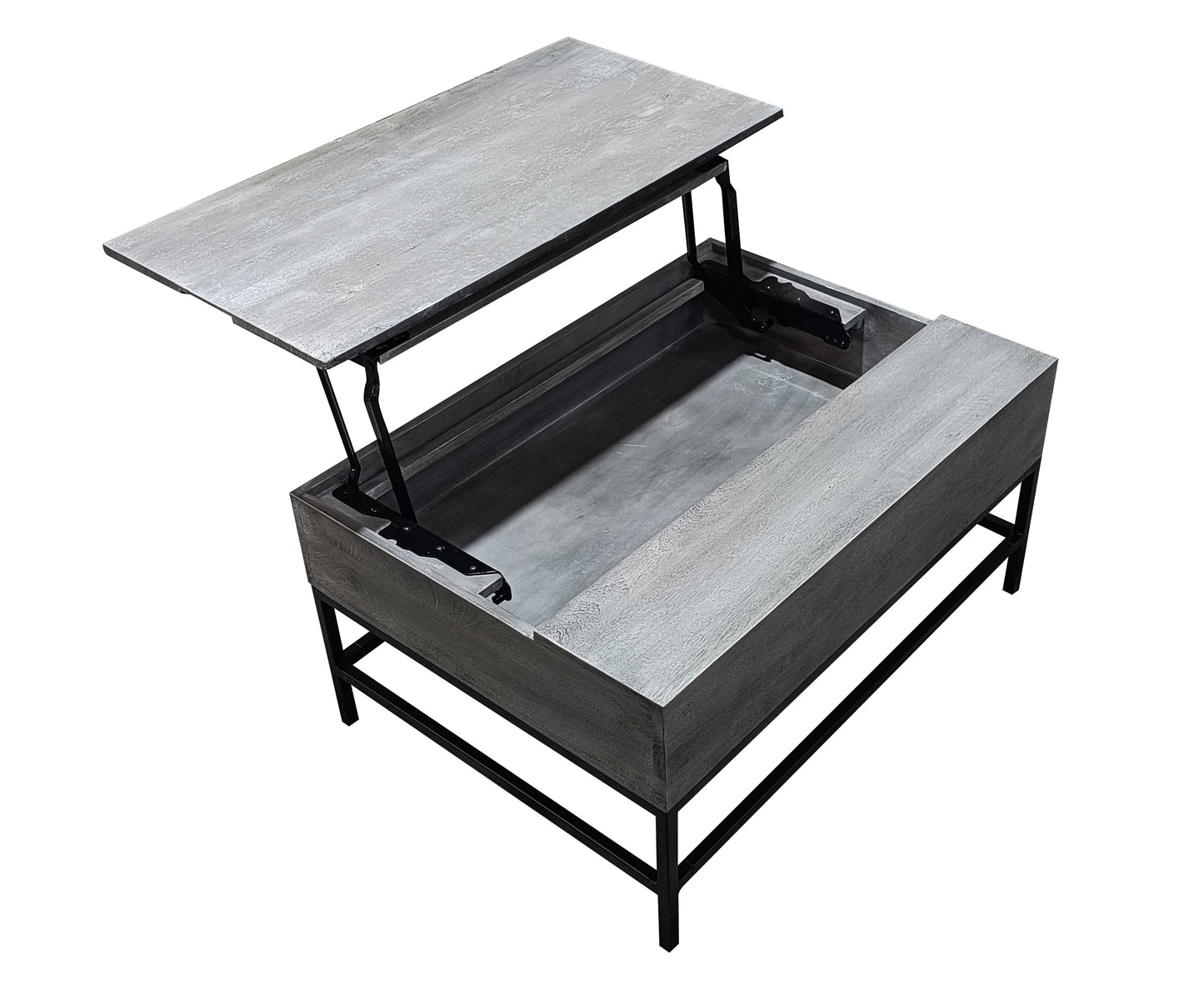 Modern grey lifttop coffee table with ample storage space