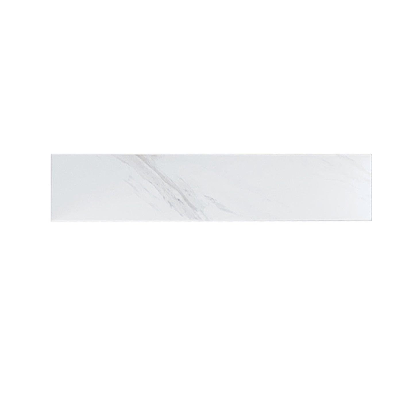 White marble tile with subtle gray veining x inches for modern kitchens and bathrooms