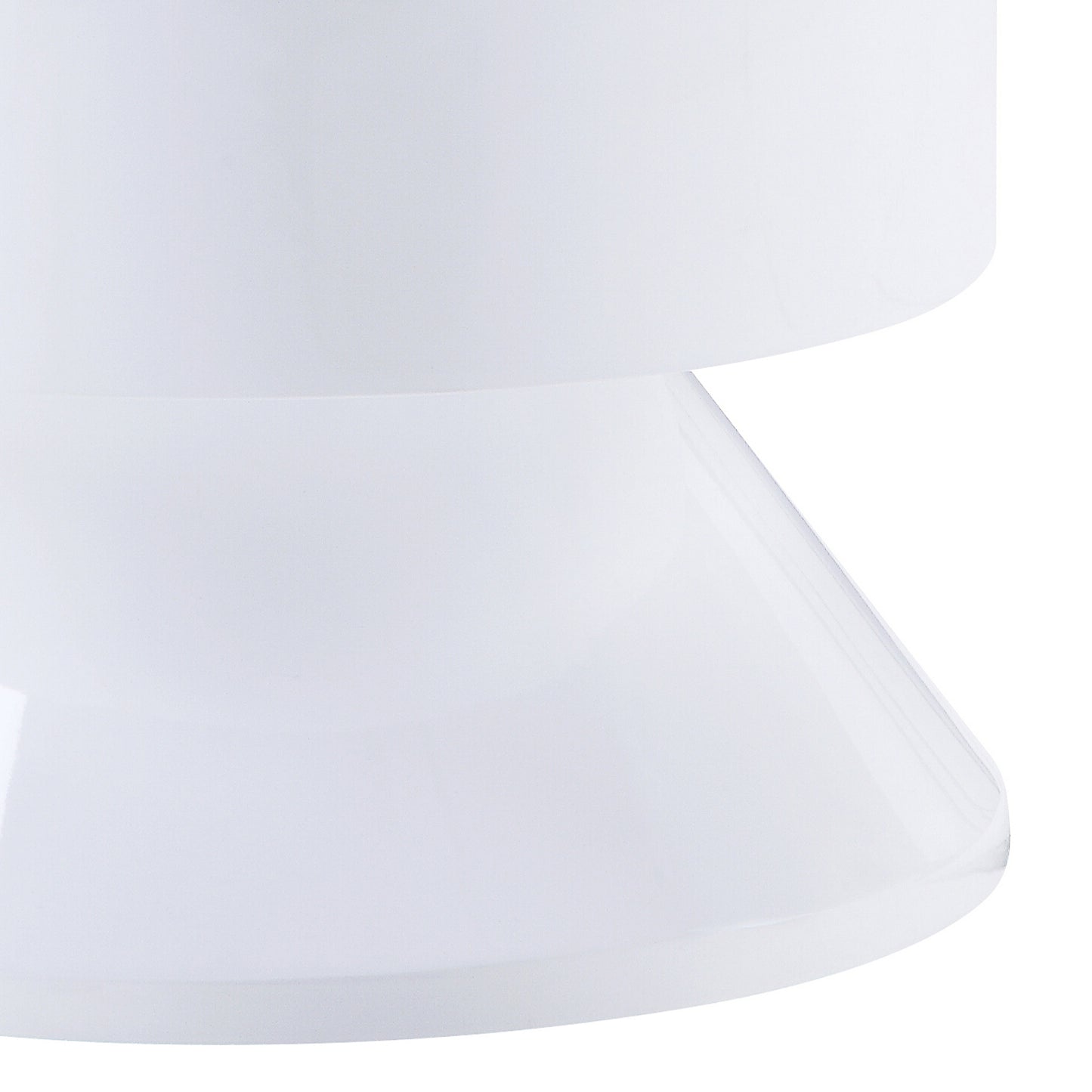 Abstract white lamp base with smooth rounded curves Modern design for interior lighting