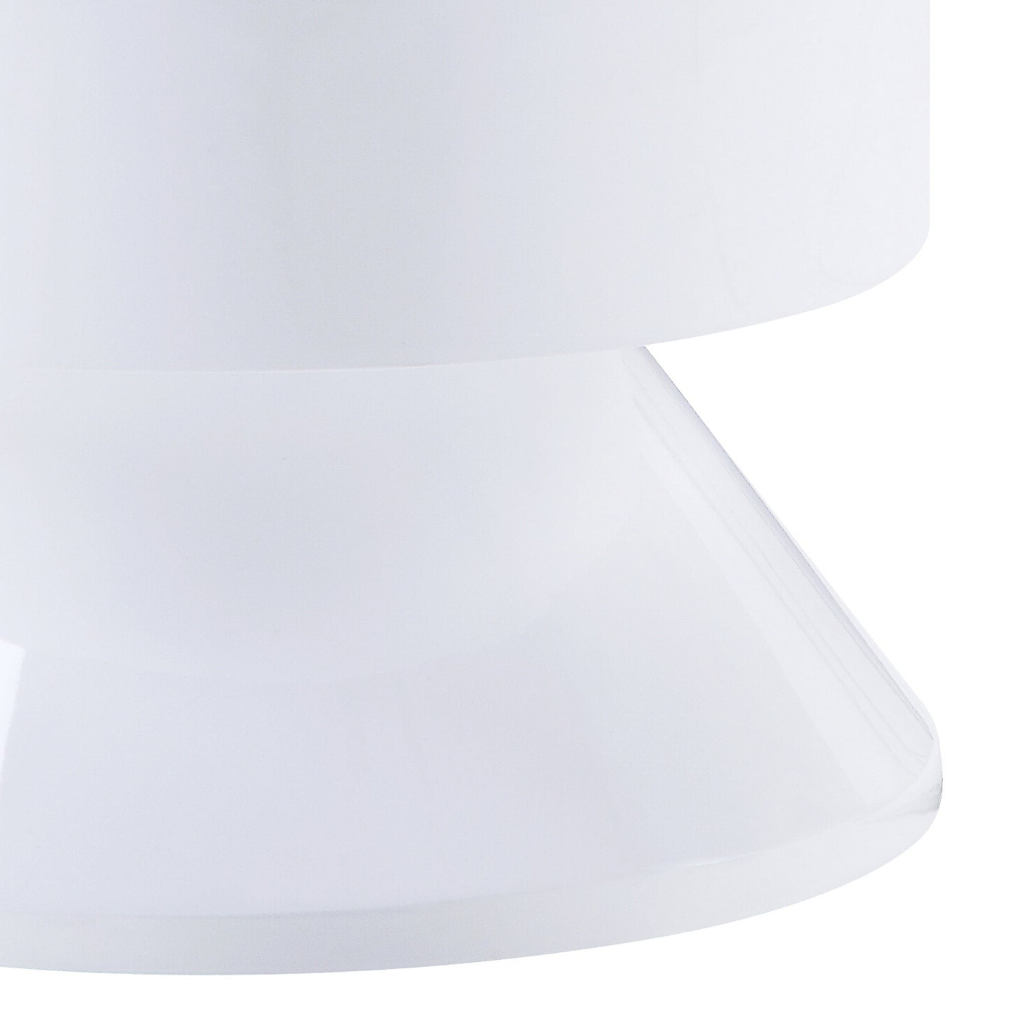 Abstract white lamp base with smooth rounded curves Modern design for interior lighting