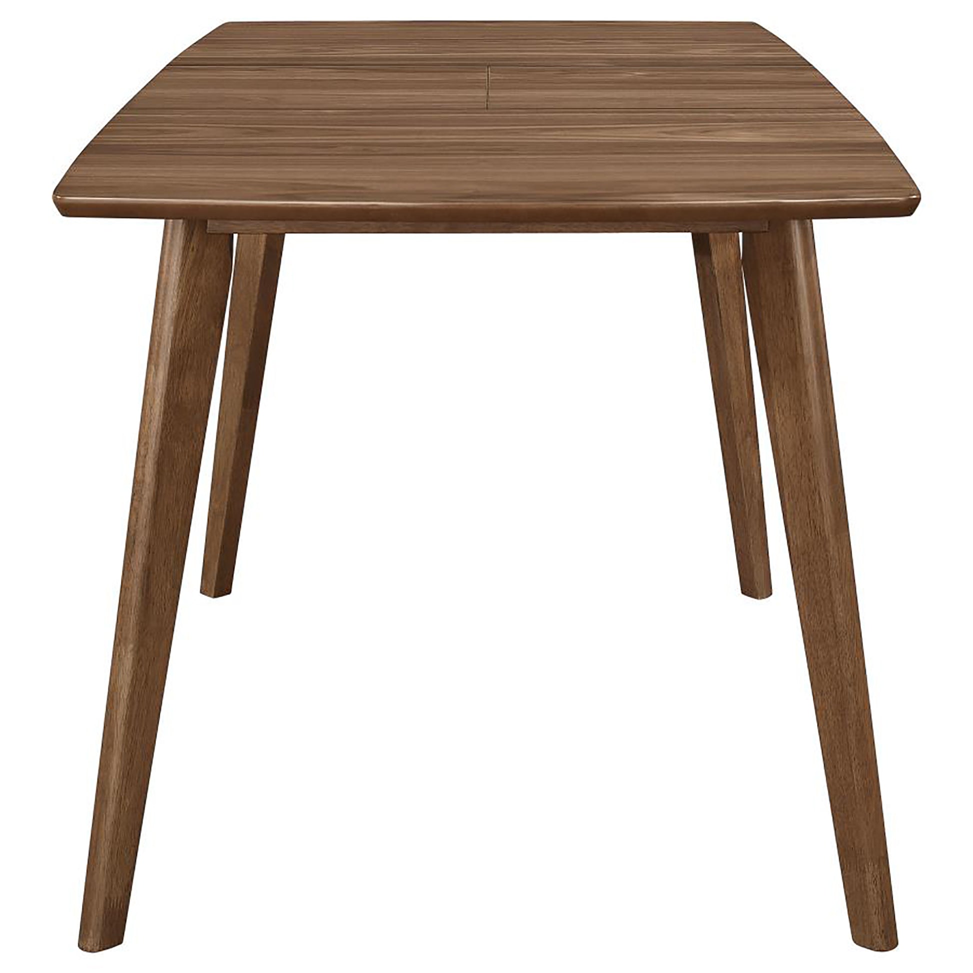 Walnut dining table with tapered legs midcentury modern design