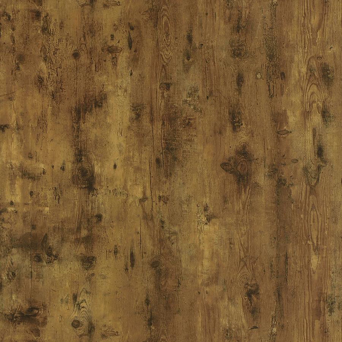 A rustic weathered wood panel with knot details and a warm goldenbrown hue