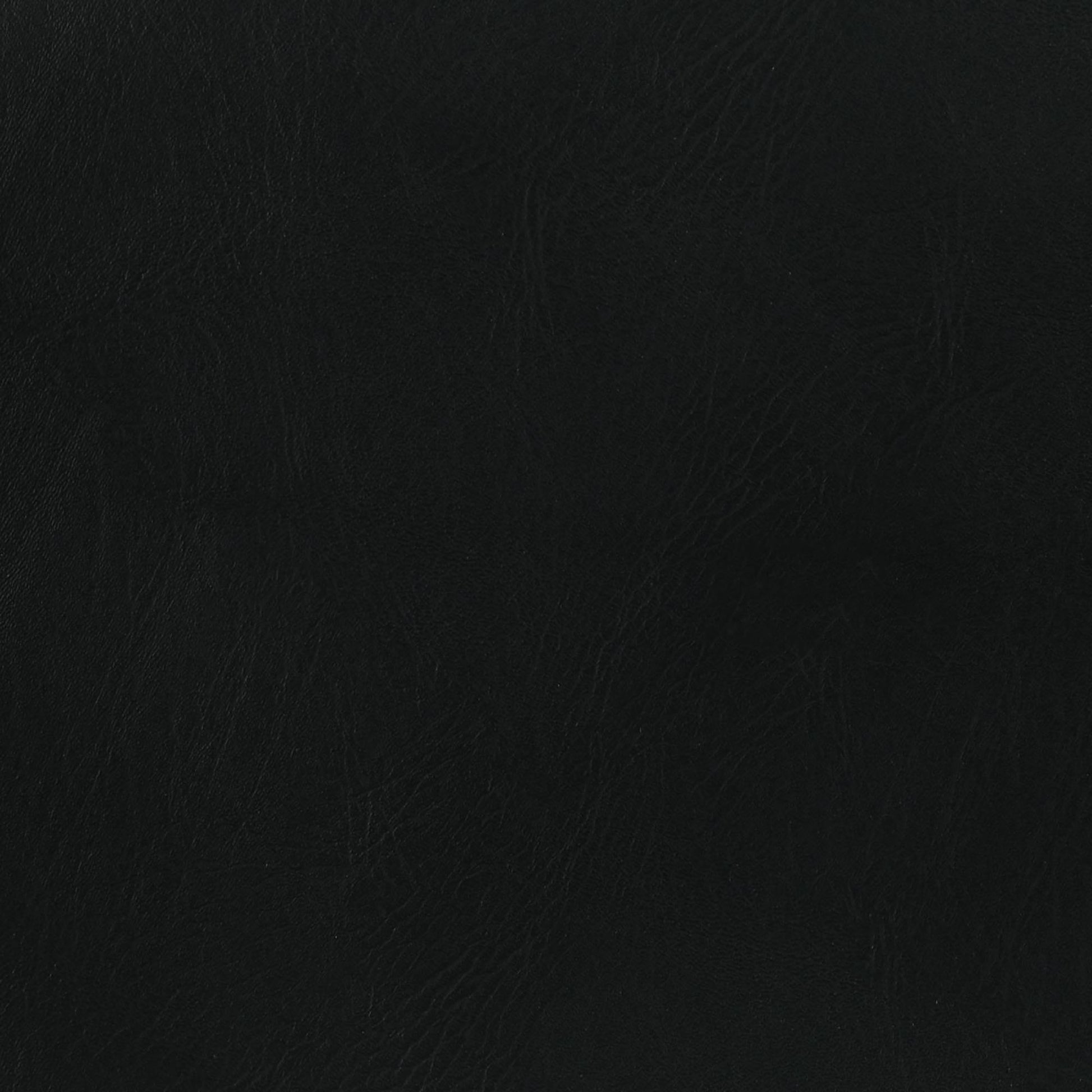 Black faux leather swatch with subtle grain texture