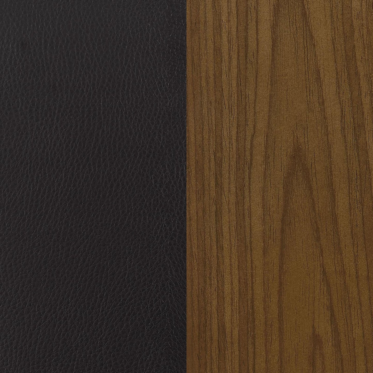 Black textured leather swatch