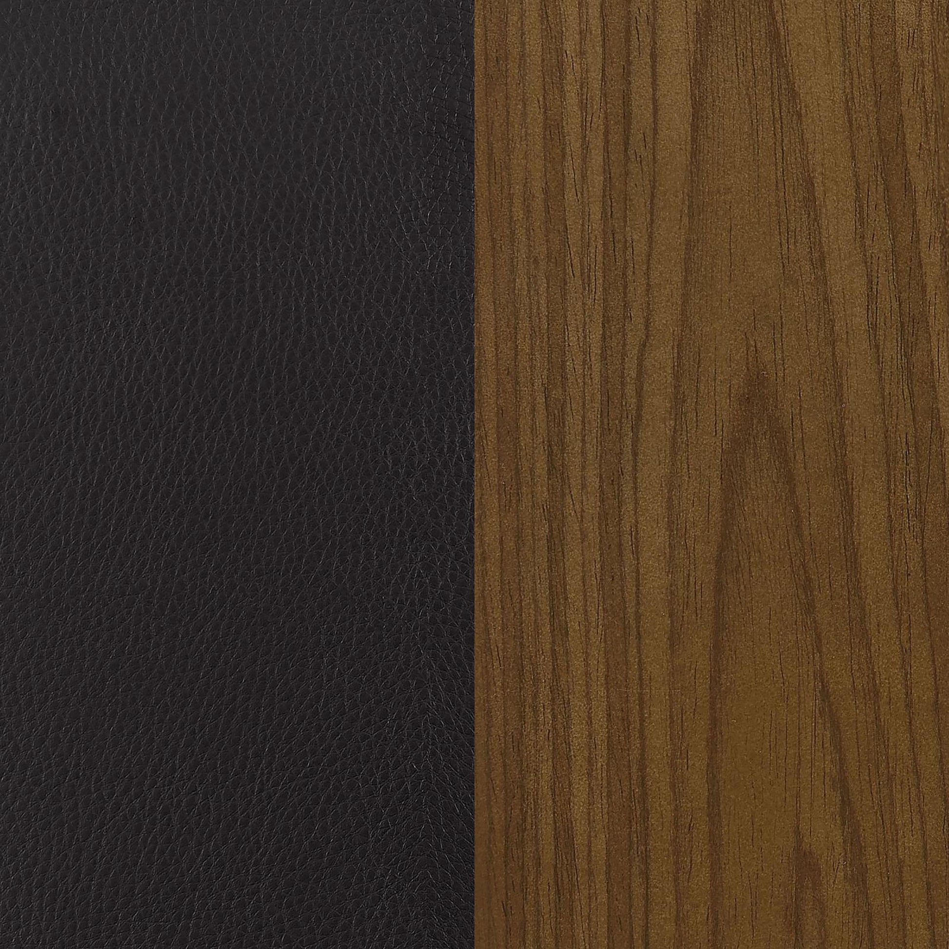 Black textured leather swatch