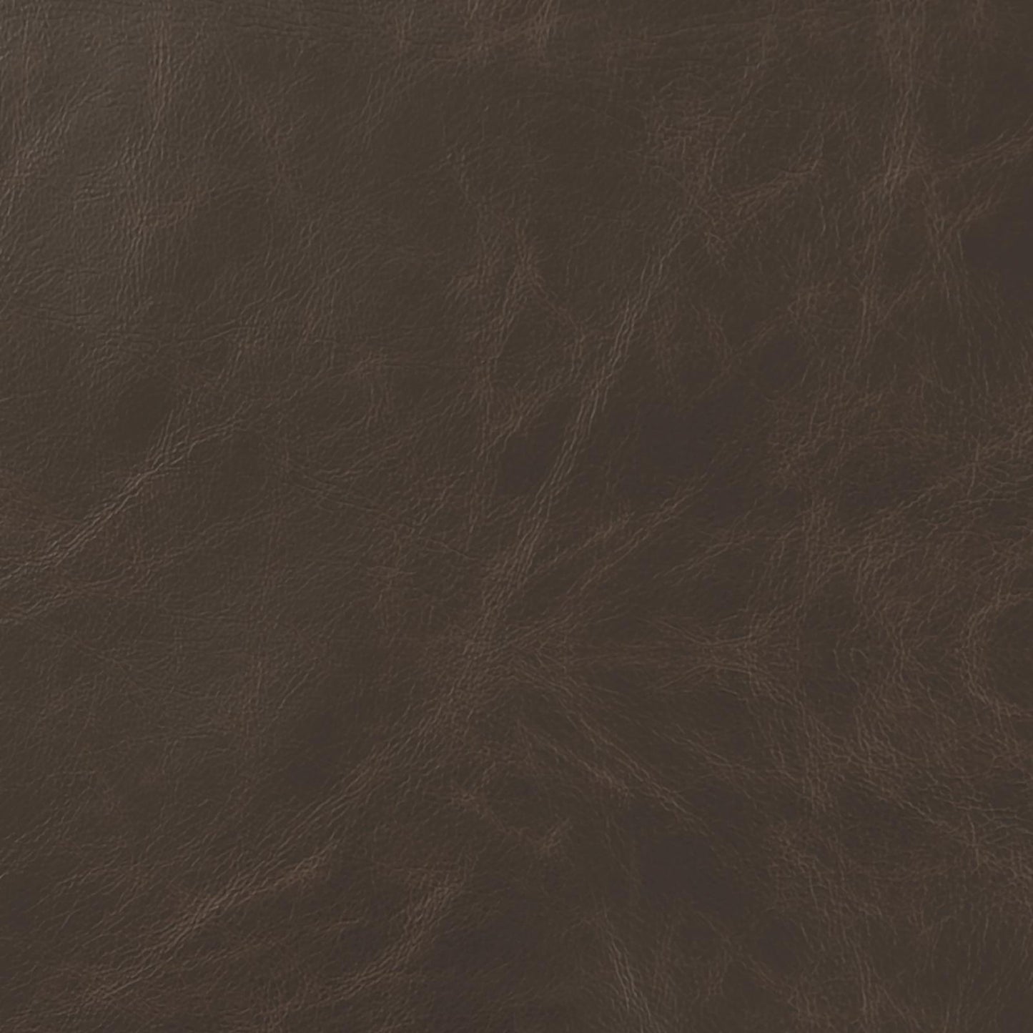 Brown vegan leather upholstery fabric with natural grain texture