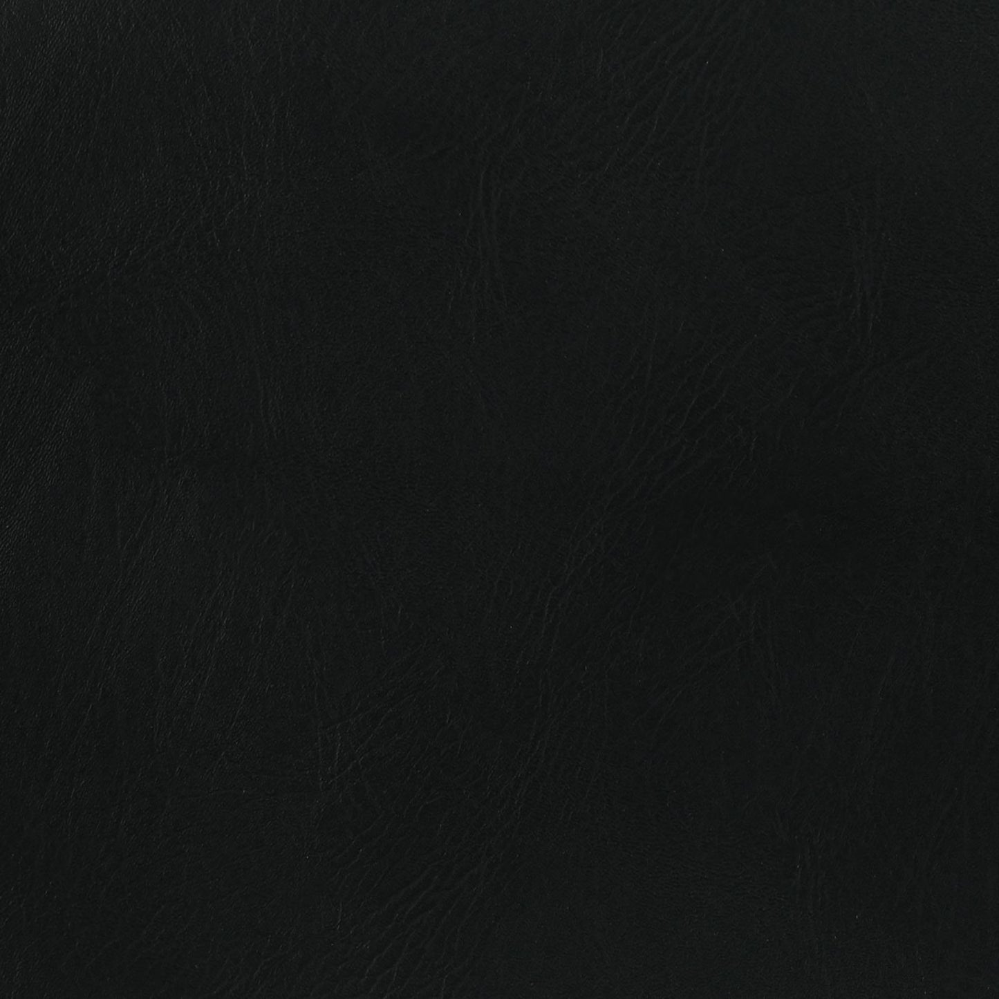 Black faux leather material sample with subtle texture ideal for upholstery