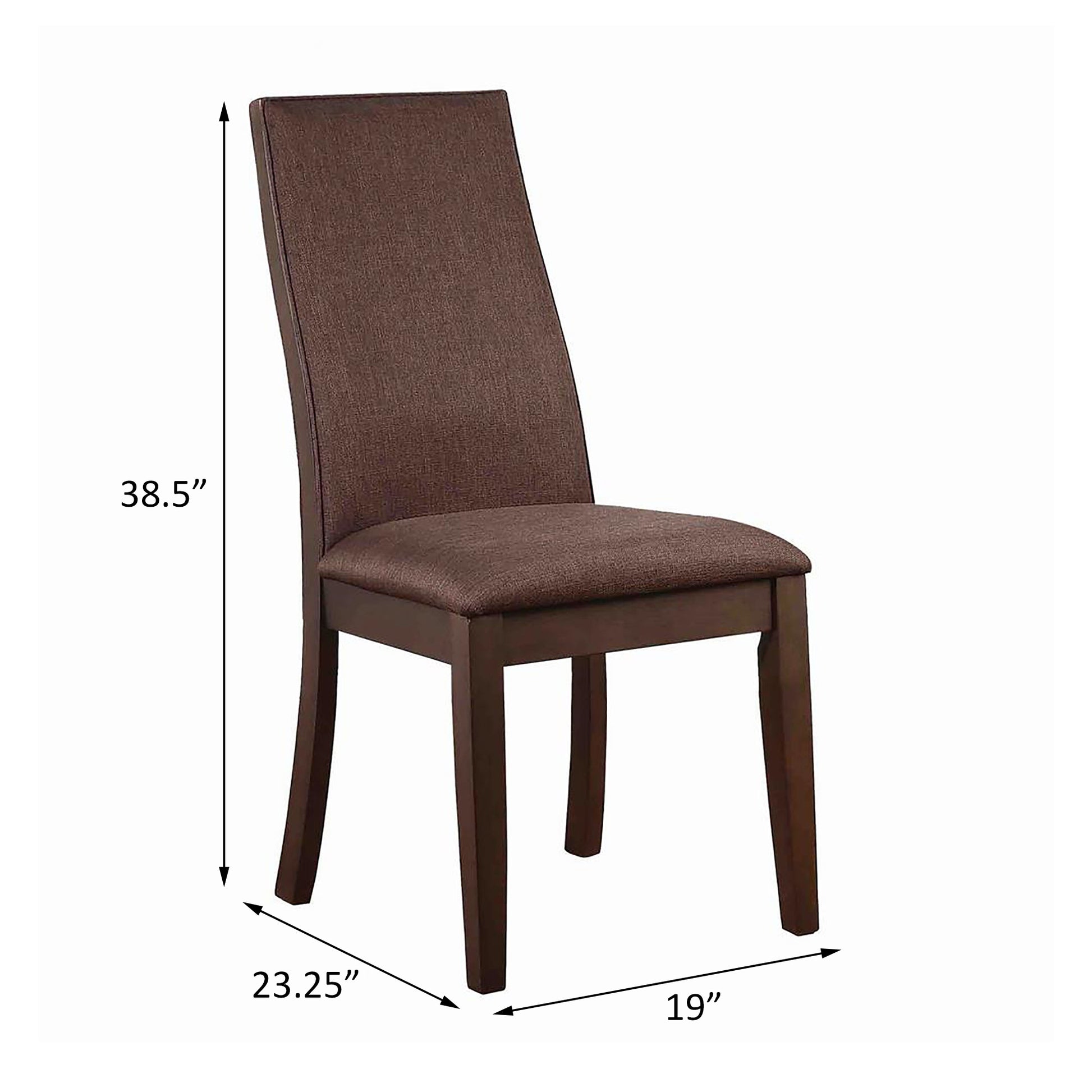 Brown upholstered dining chair with dark wood frame perfect for modern kitchens