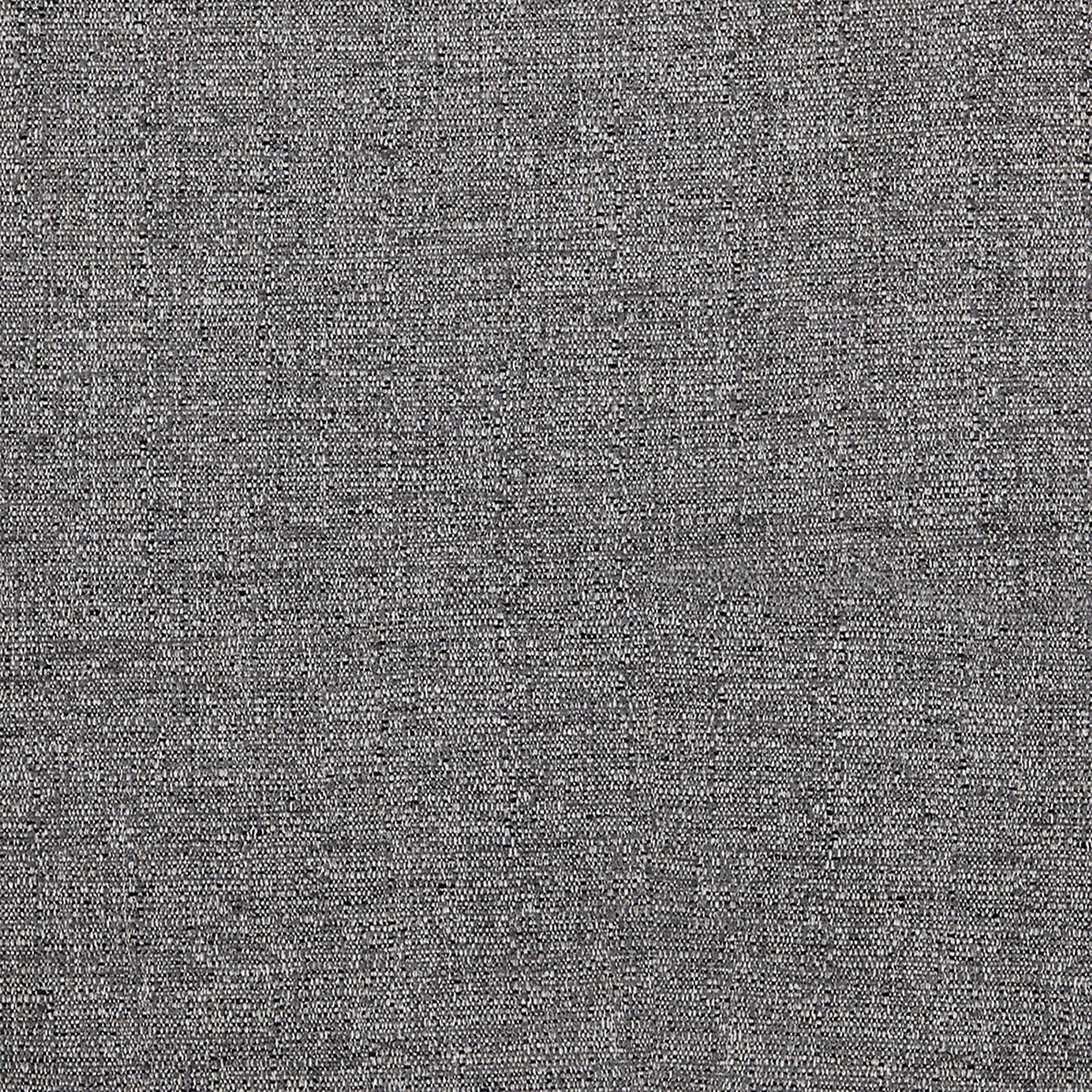 Closeup of textured charcoal grey upholstery fabric with visible weave detail