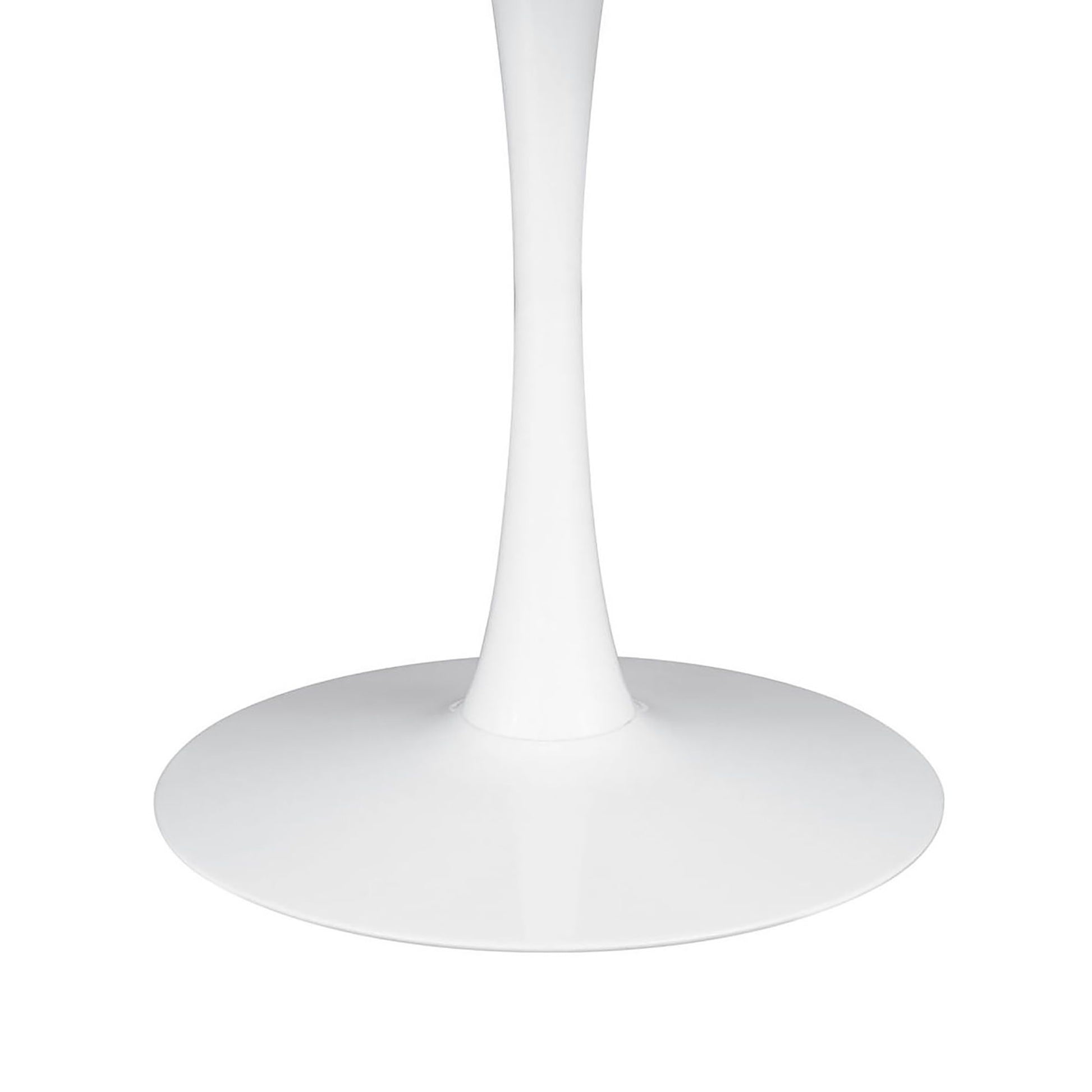 White pedestal base midcentury modern design ideal for small tables