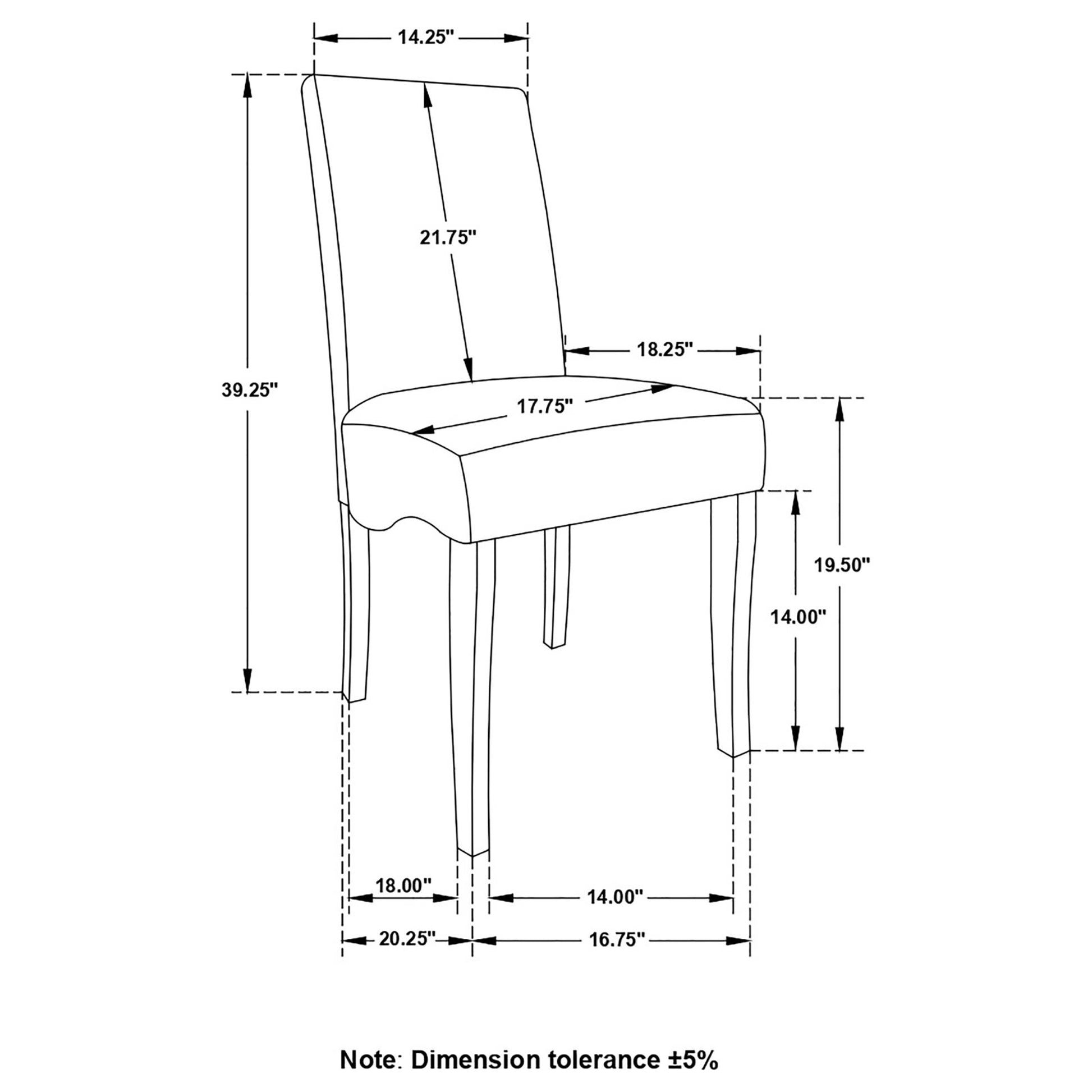 Dining chair dimensions  height  seat width  seat depth