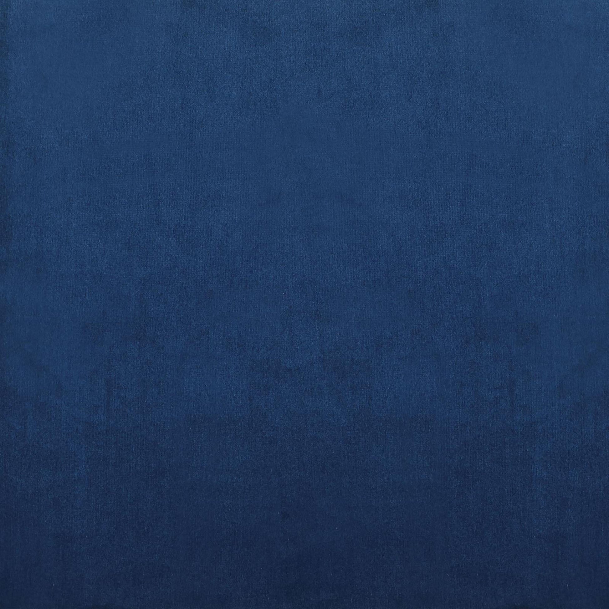 Deep navy blue velvet fabric swatch ideal for upholstery projects