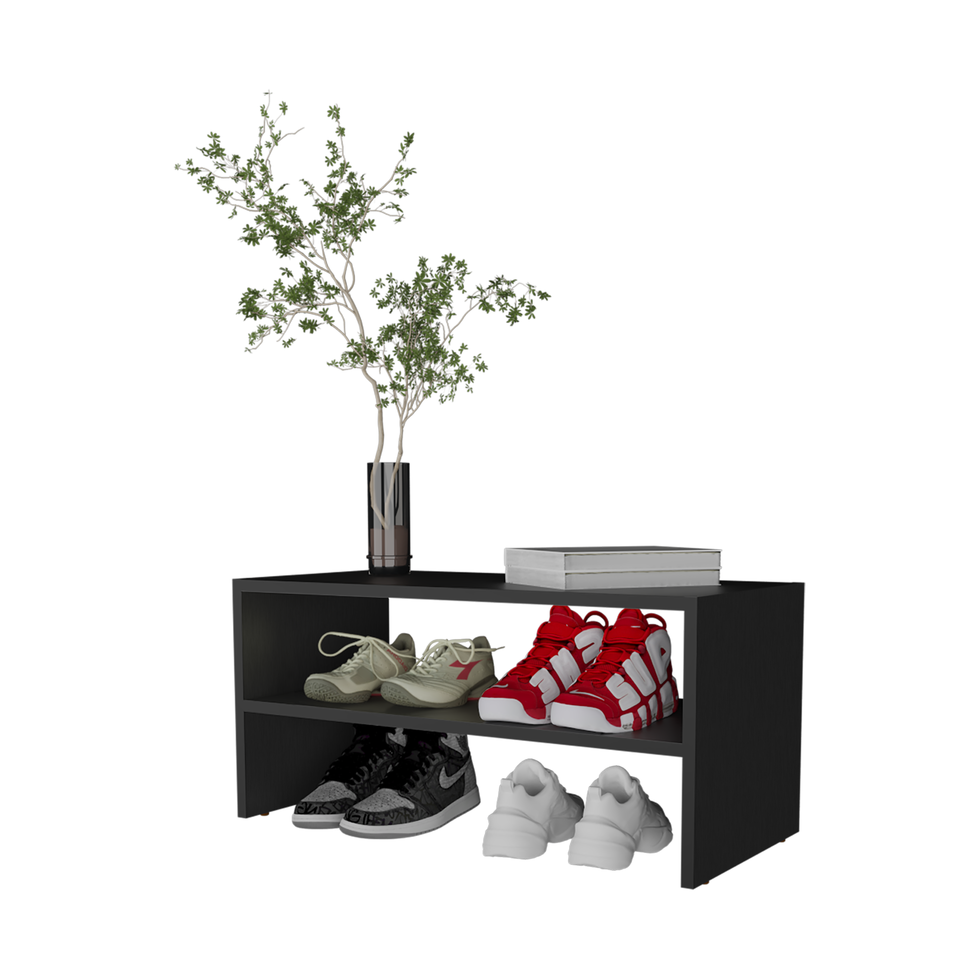 Gray and pink athletic shoes with white laces for tennis