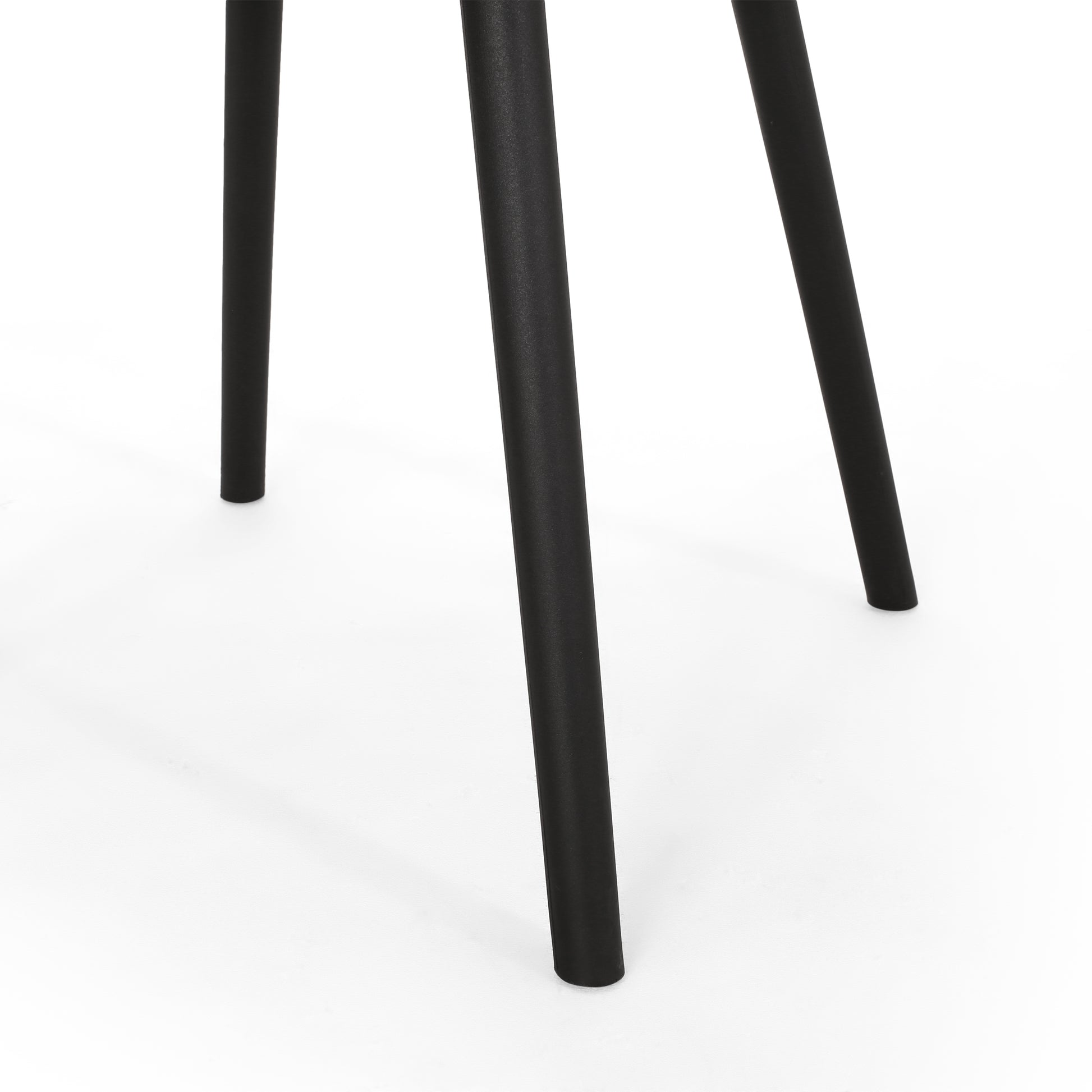 Black metal chair legs with modern tapered design