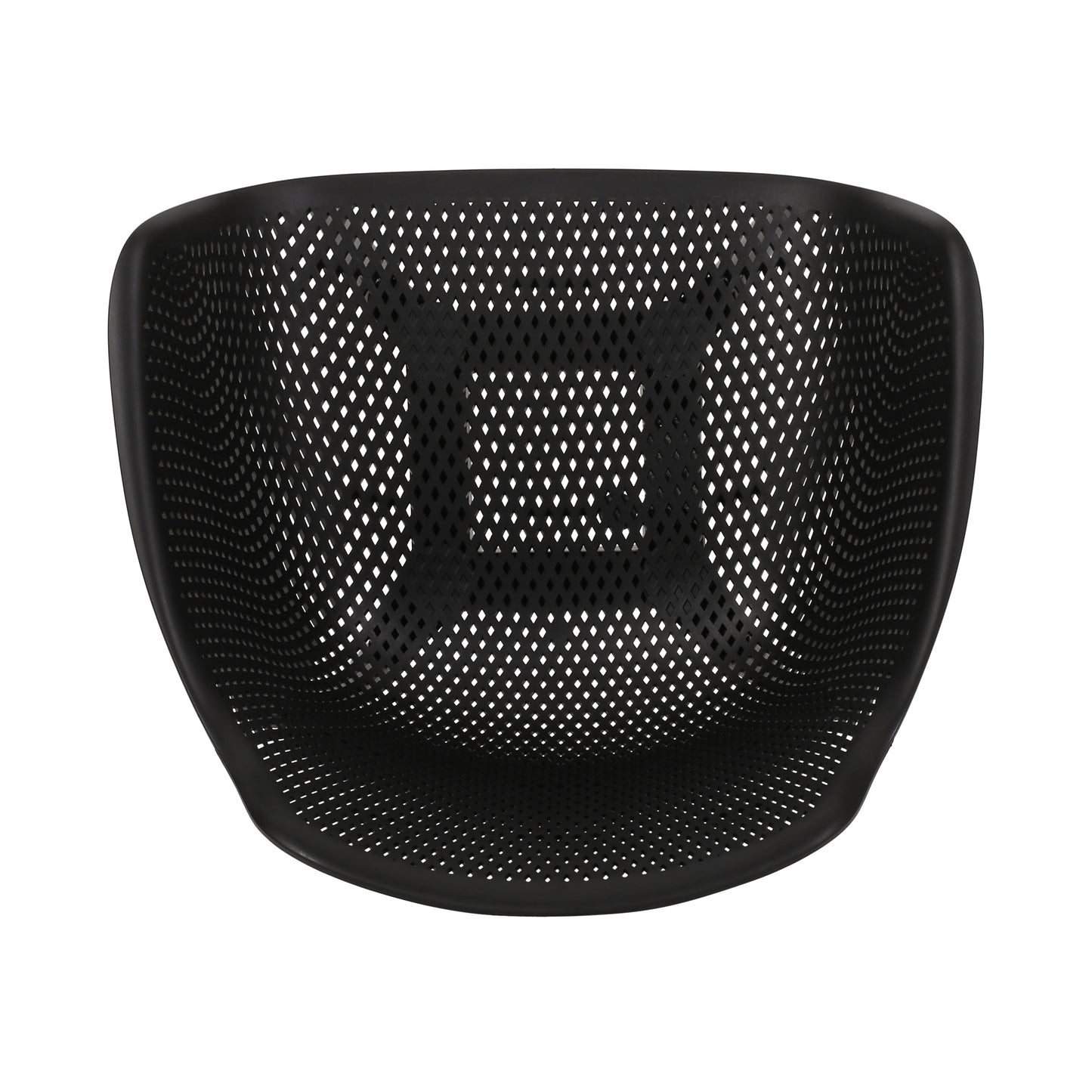 Black modern perforated plastic chair seat