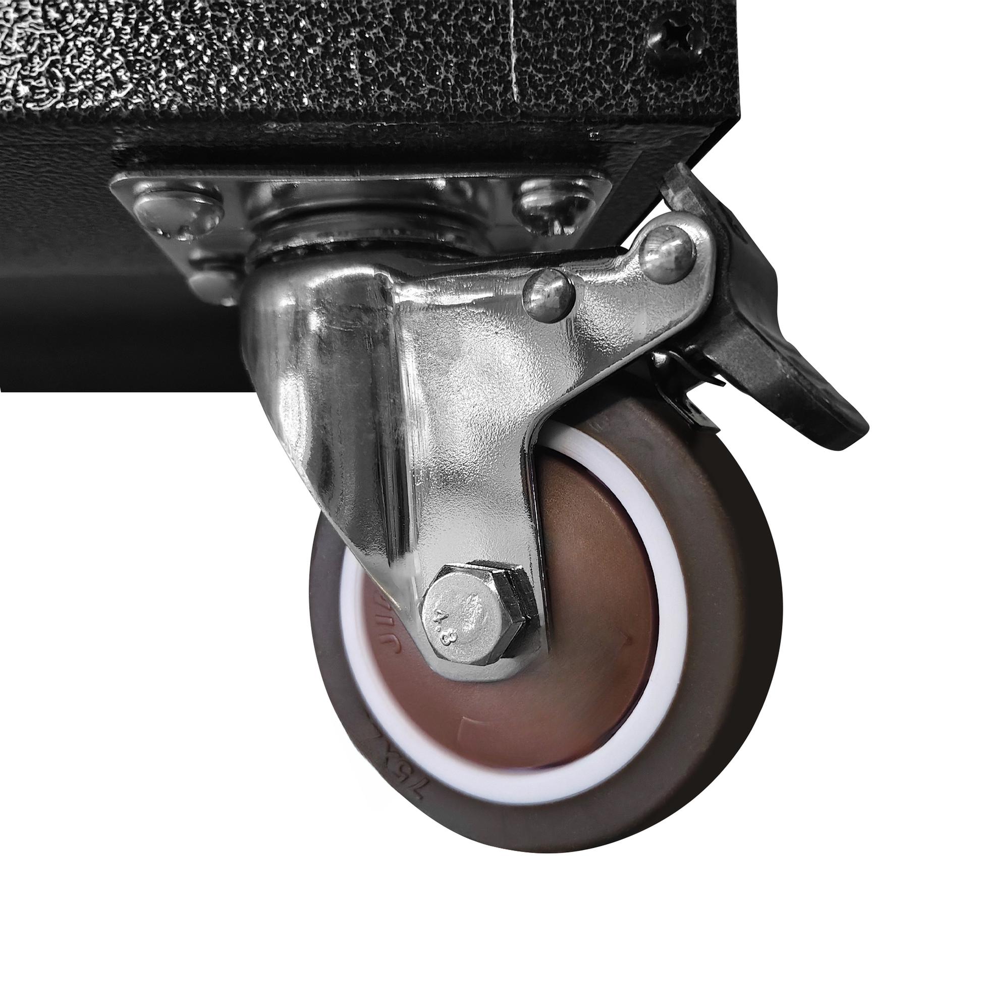 Heavyduty metal caster wheel with brake for industrial carts