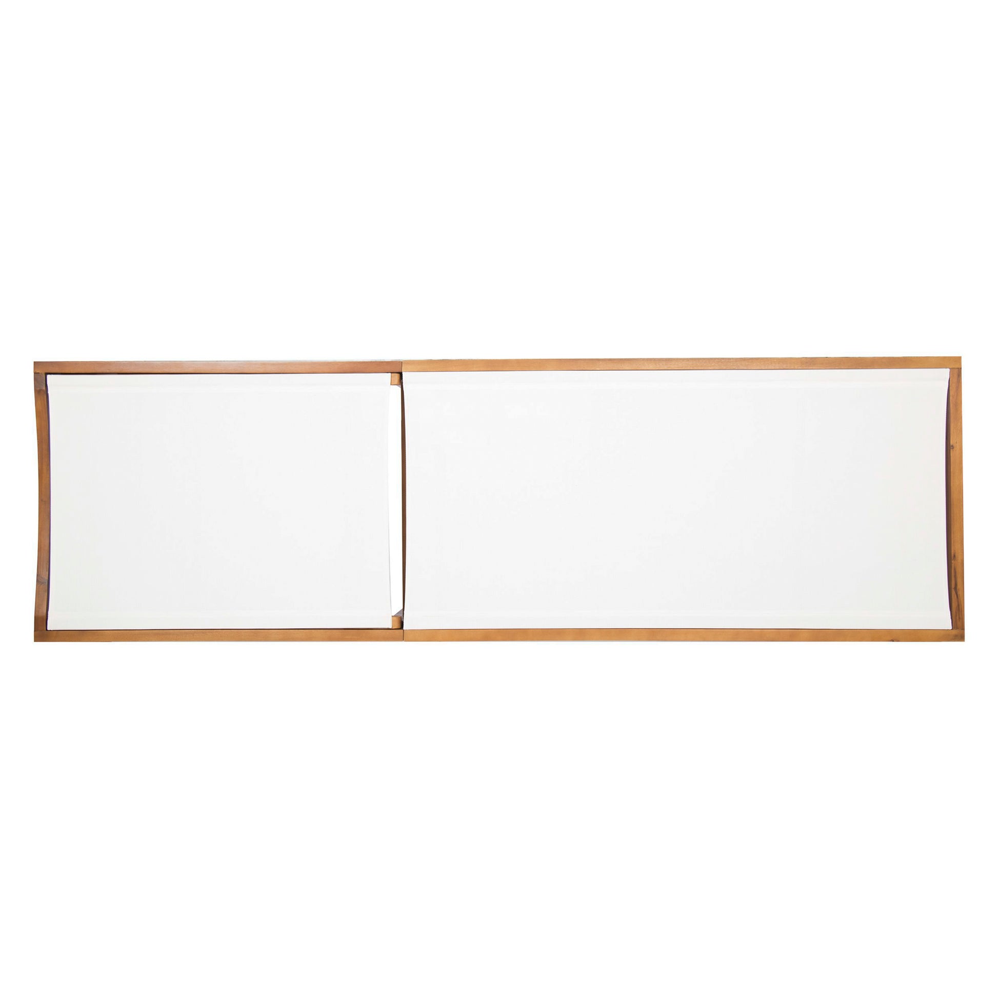 Minimalist wooden console table with two white drawers clean design for modern homes