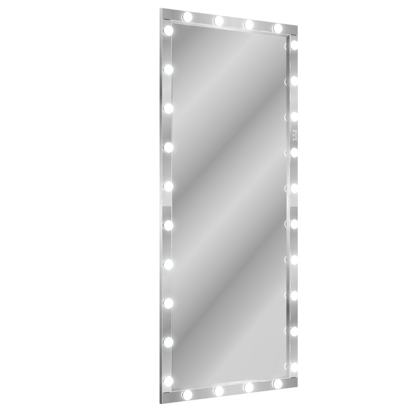 Hollywood vanity mirror with bright LED lights and touch controls