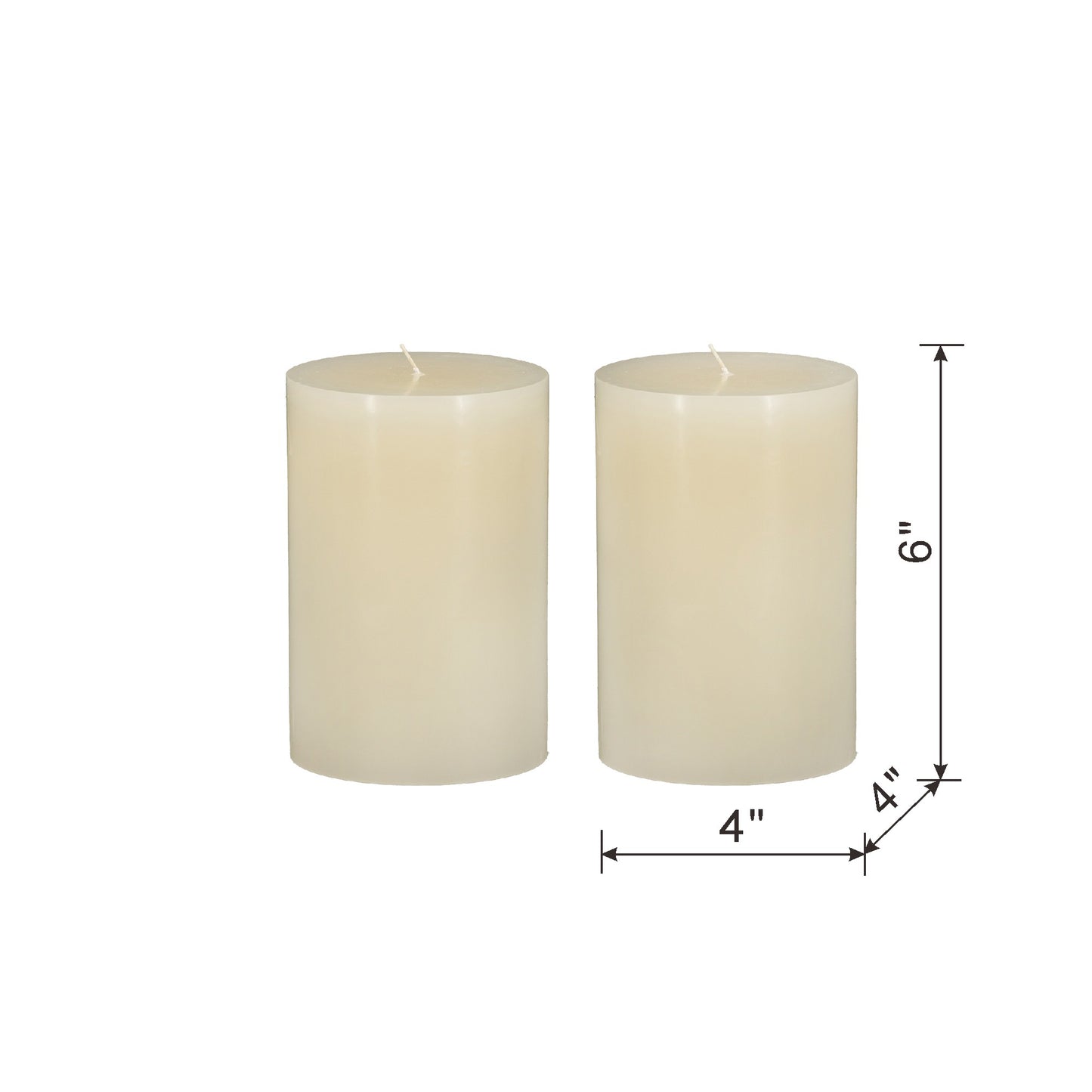 Two unscented cream pillar candles xx inches for home decor
