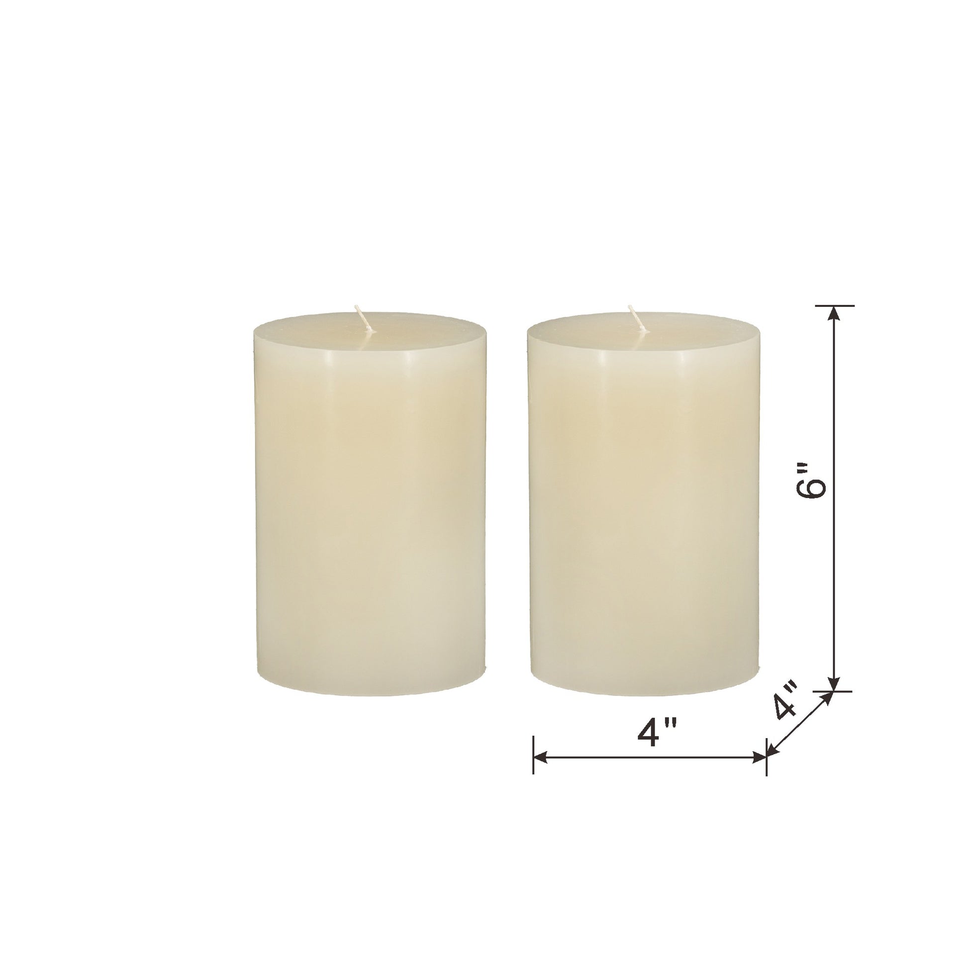 Two unscented cream pillar candles xx inches for home decor