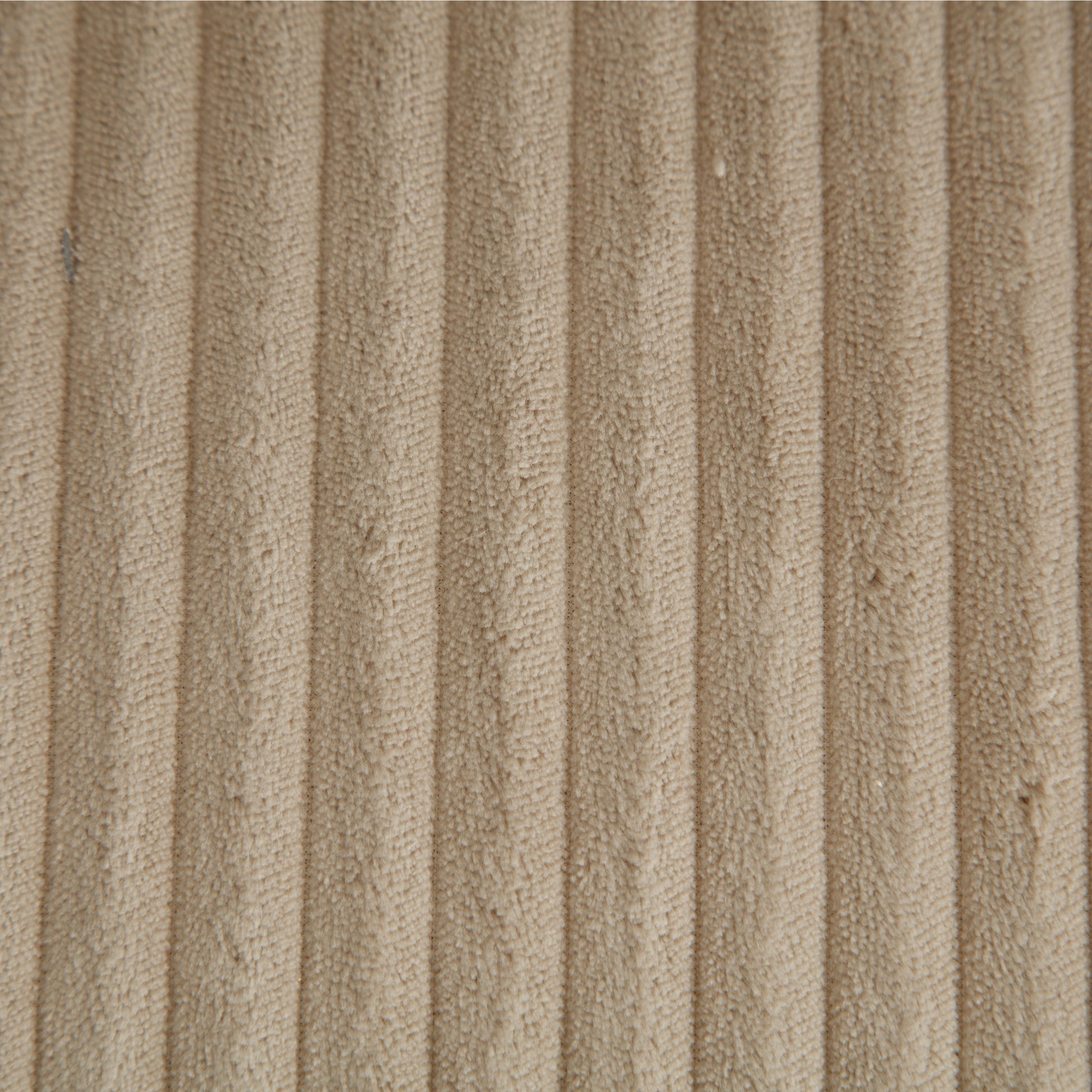 Closeup of light brown corduroy fabric texture with vertical wales ideal for apparel