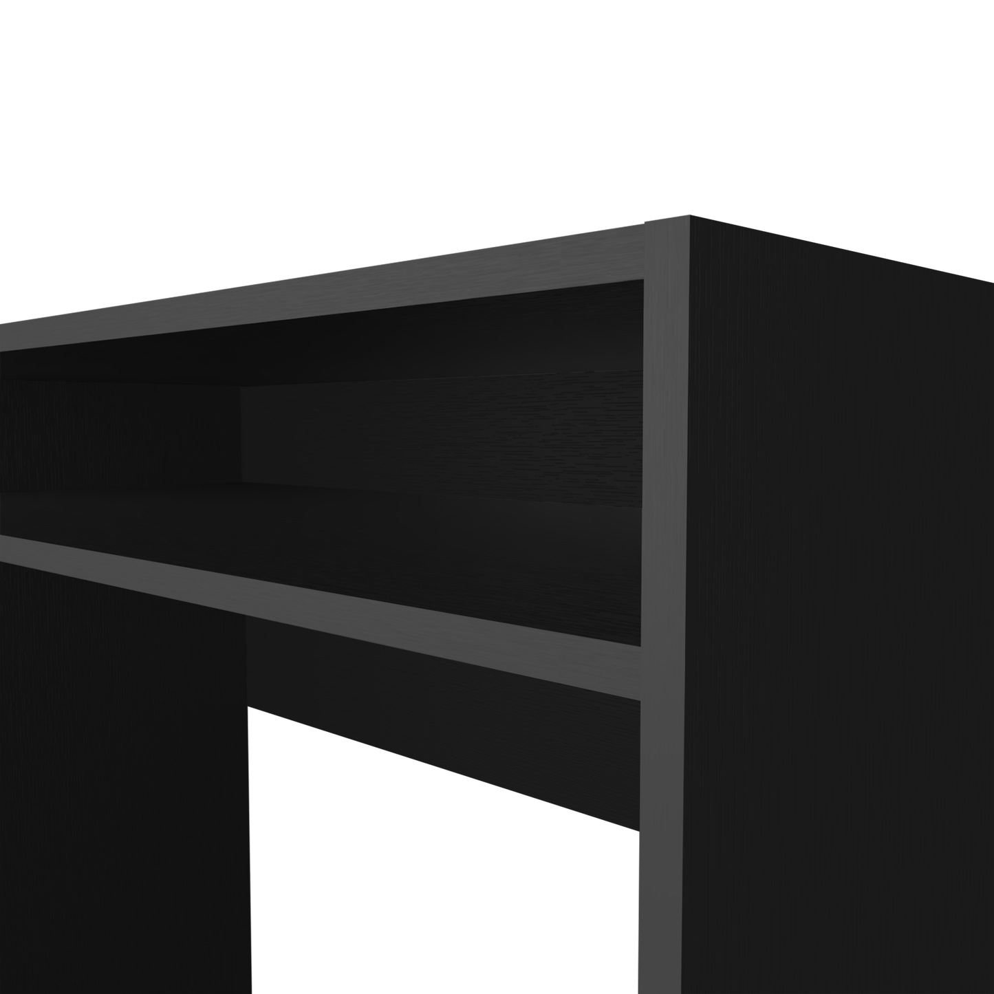 Modern black minimalist bookshelf with clean lines ideal for contemporary living spaces