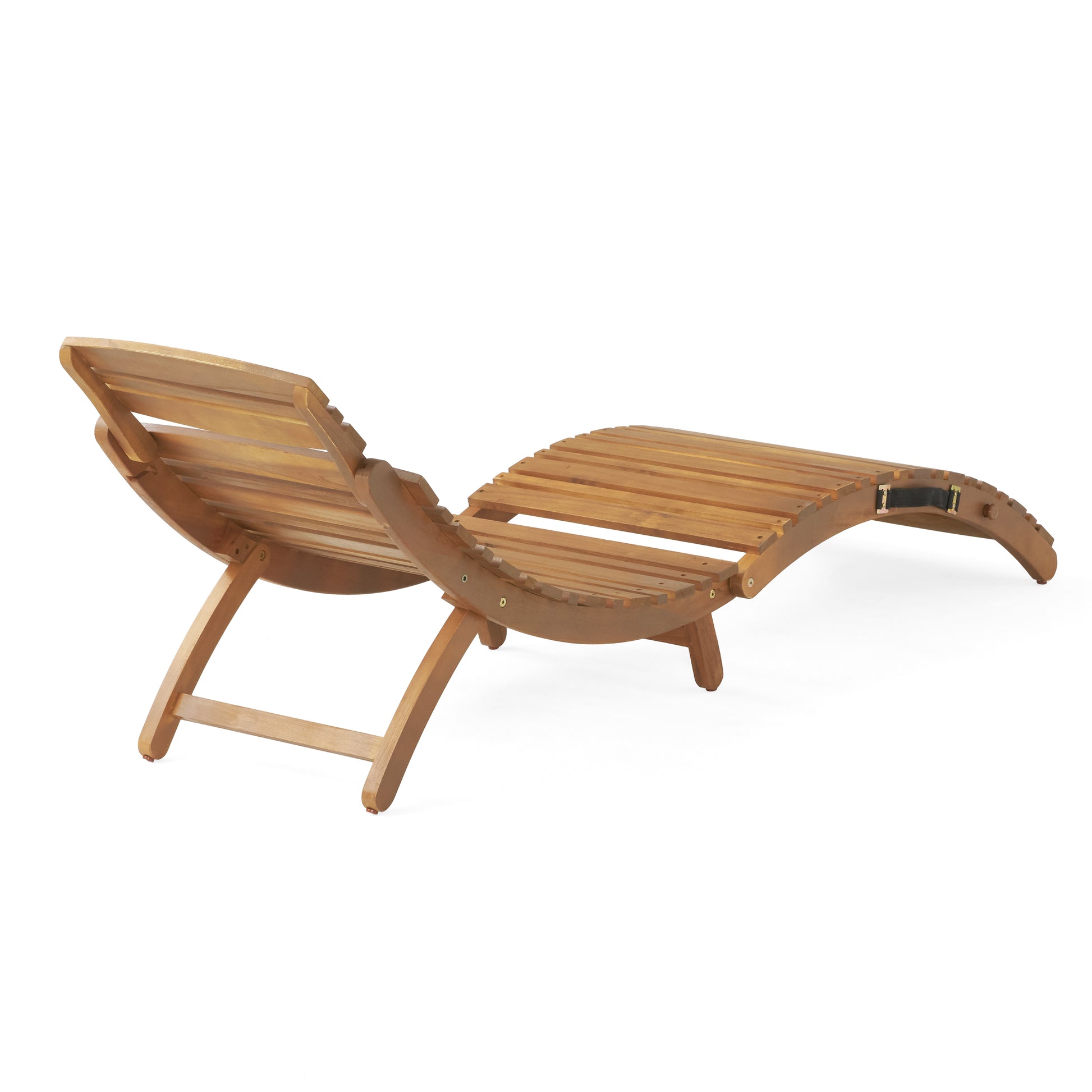 Wooden patio chaise lounge with adjustable back perfect for outdoor relaxation