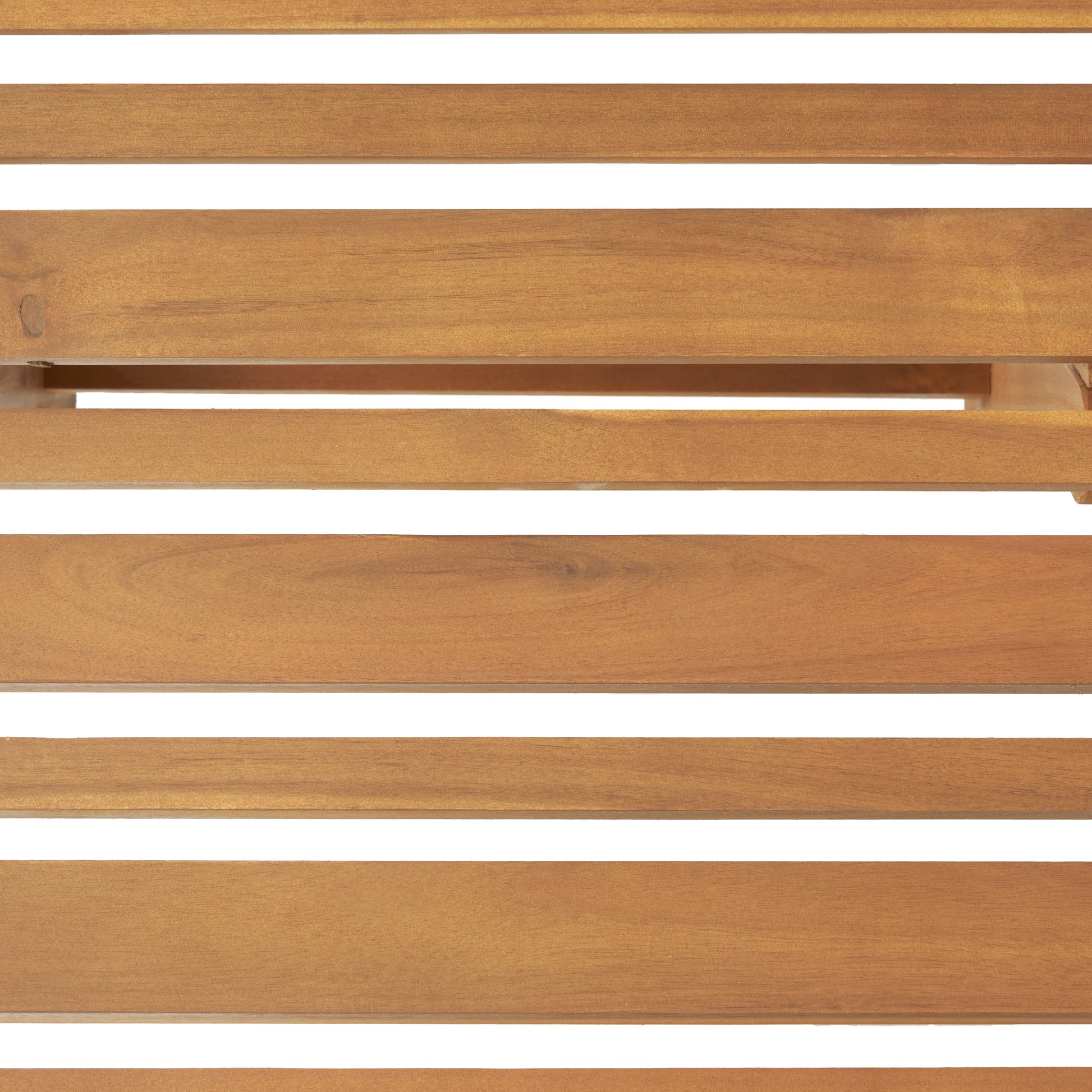 Natural wood slats with a warm honey stain ideal for rustic decor