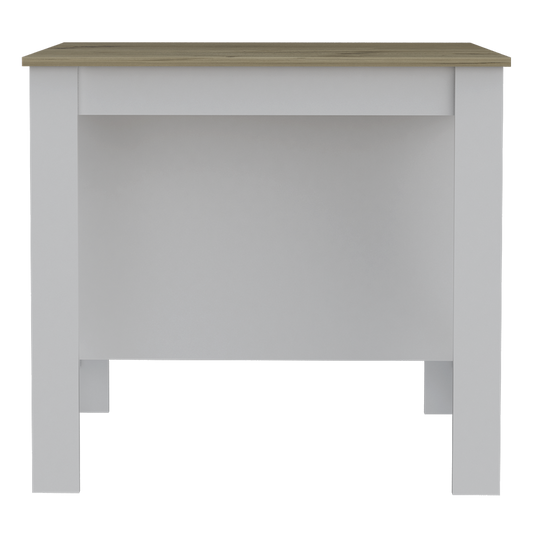 Oak and white contemporary side table