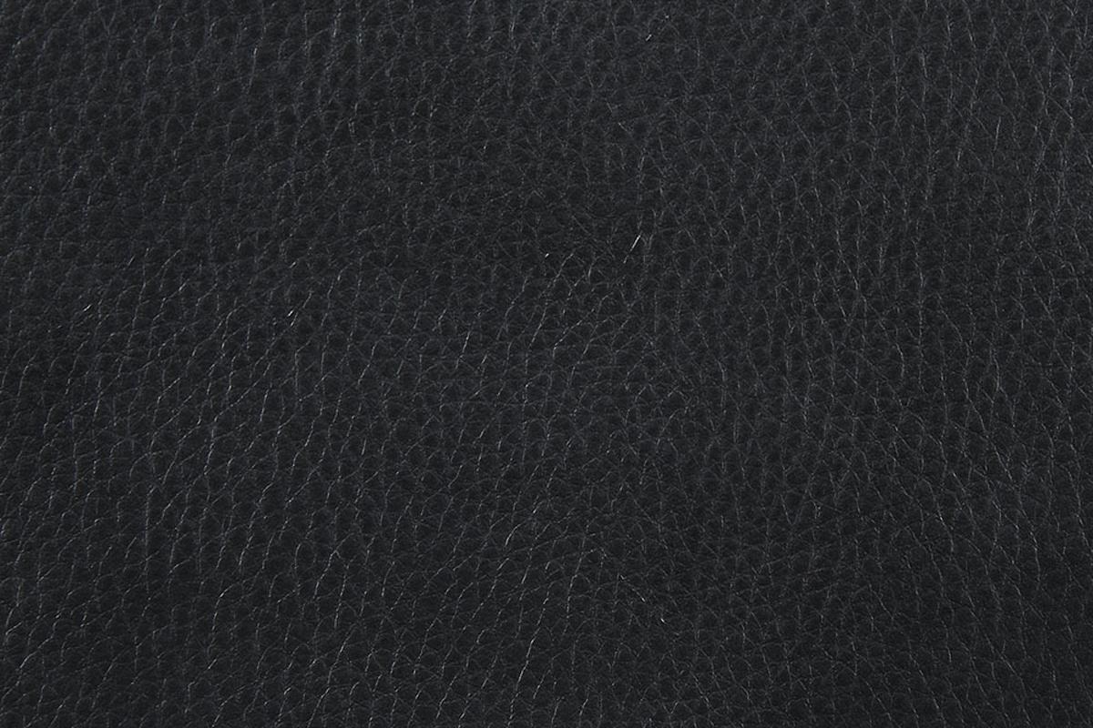Black textured genuine leather material for upholstery or accessories