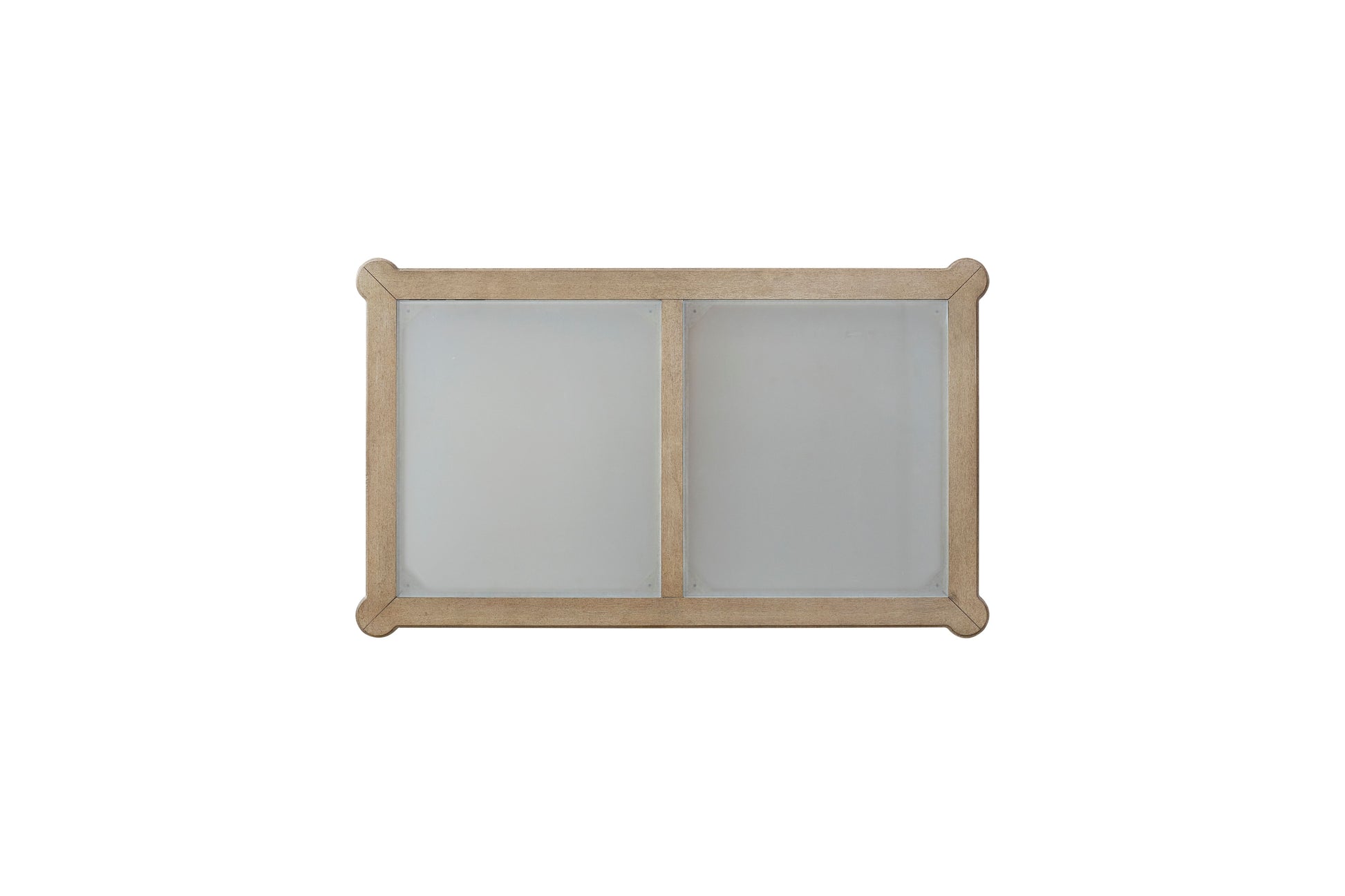 Rustic wooden framed frosted glass picture frame with double panels