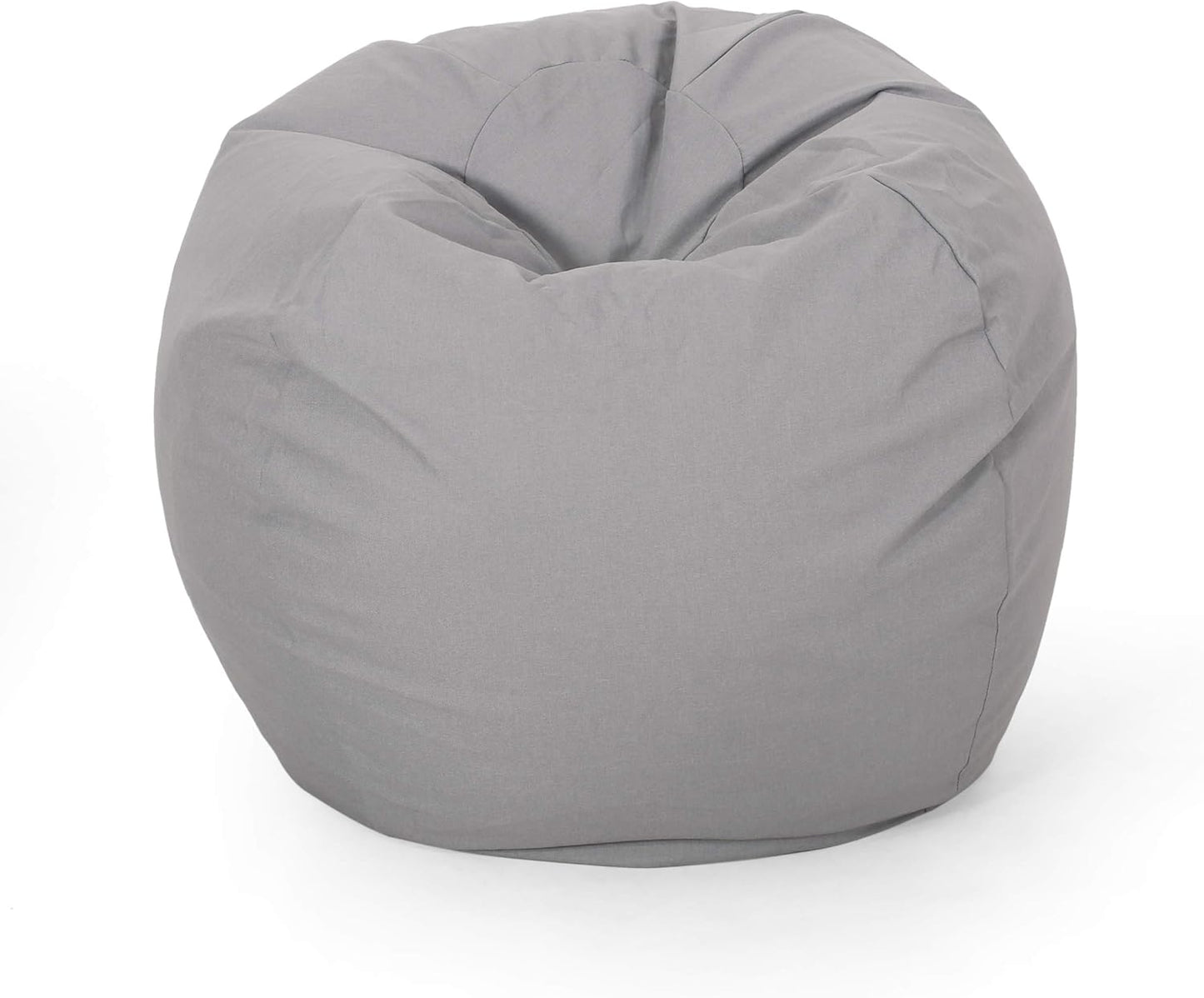 Plush gray bean bag chair for comfortable seating