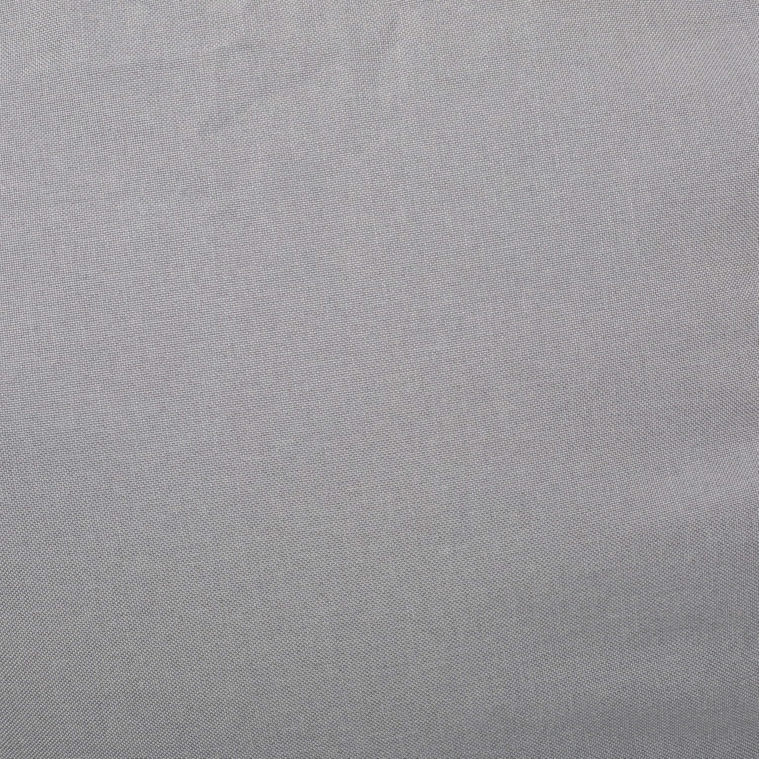 Closeup of a light grey woven fabric with a subtle texture ideal for upholstery