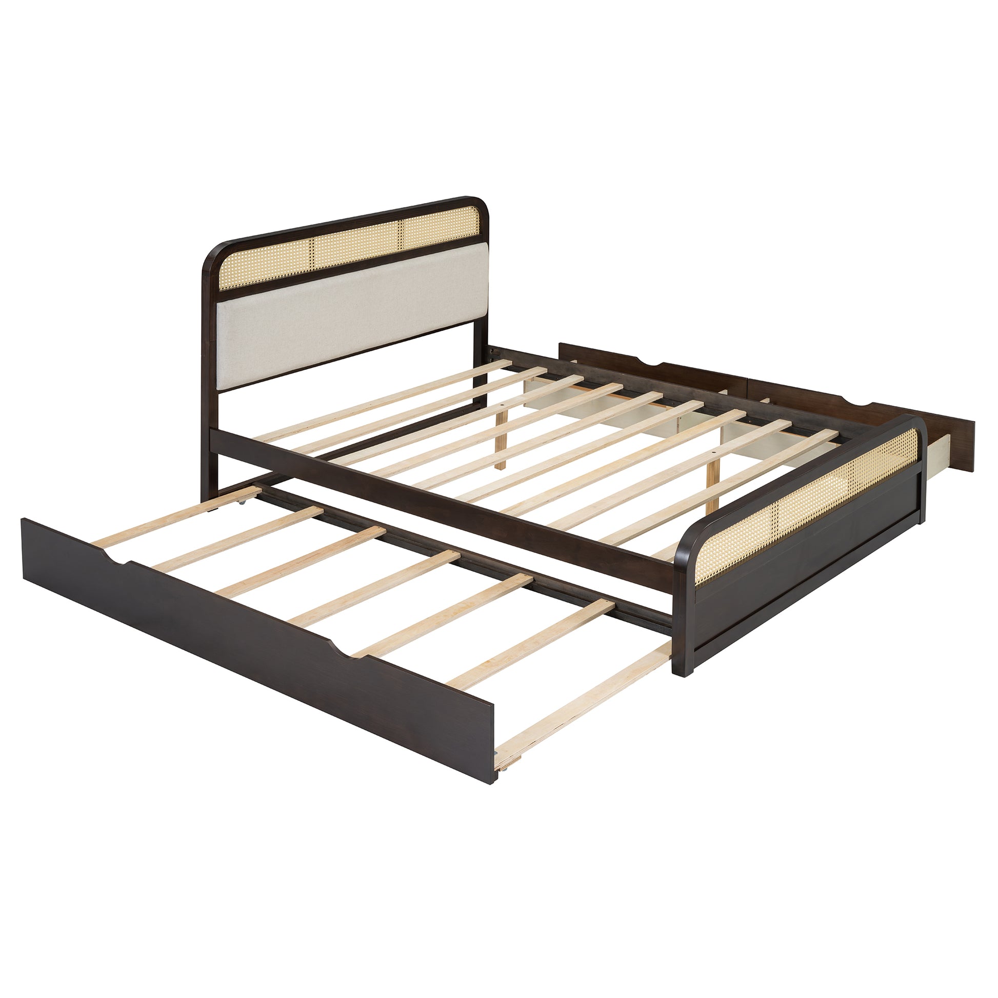 Dark wood daybed with pullout trundle