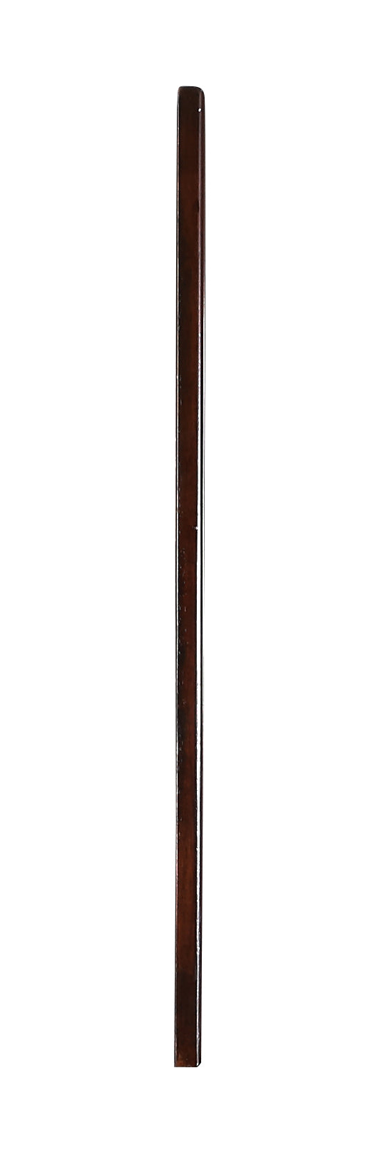 Glossy dark brown wood plank edge detail for furniture