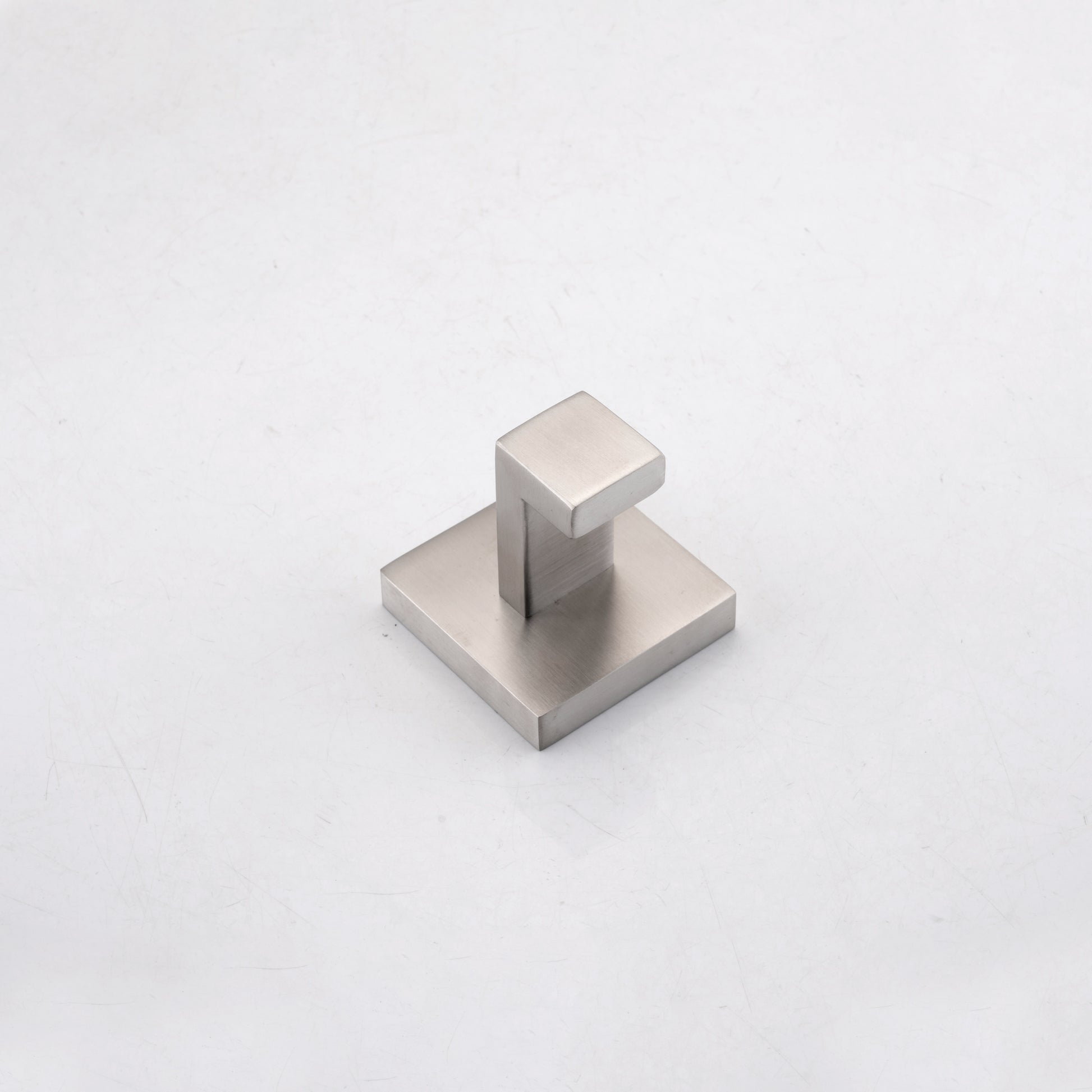 Brushed nickel modern square robe hook for bathroom
