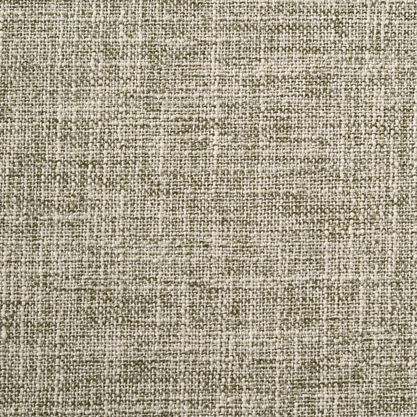 Natural linen blend fabric texture with subtle olive green threads woven in
