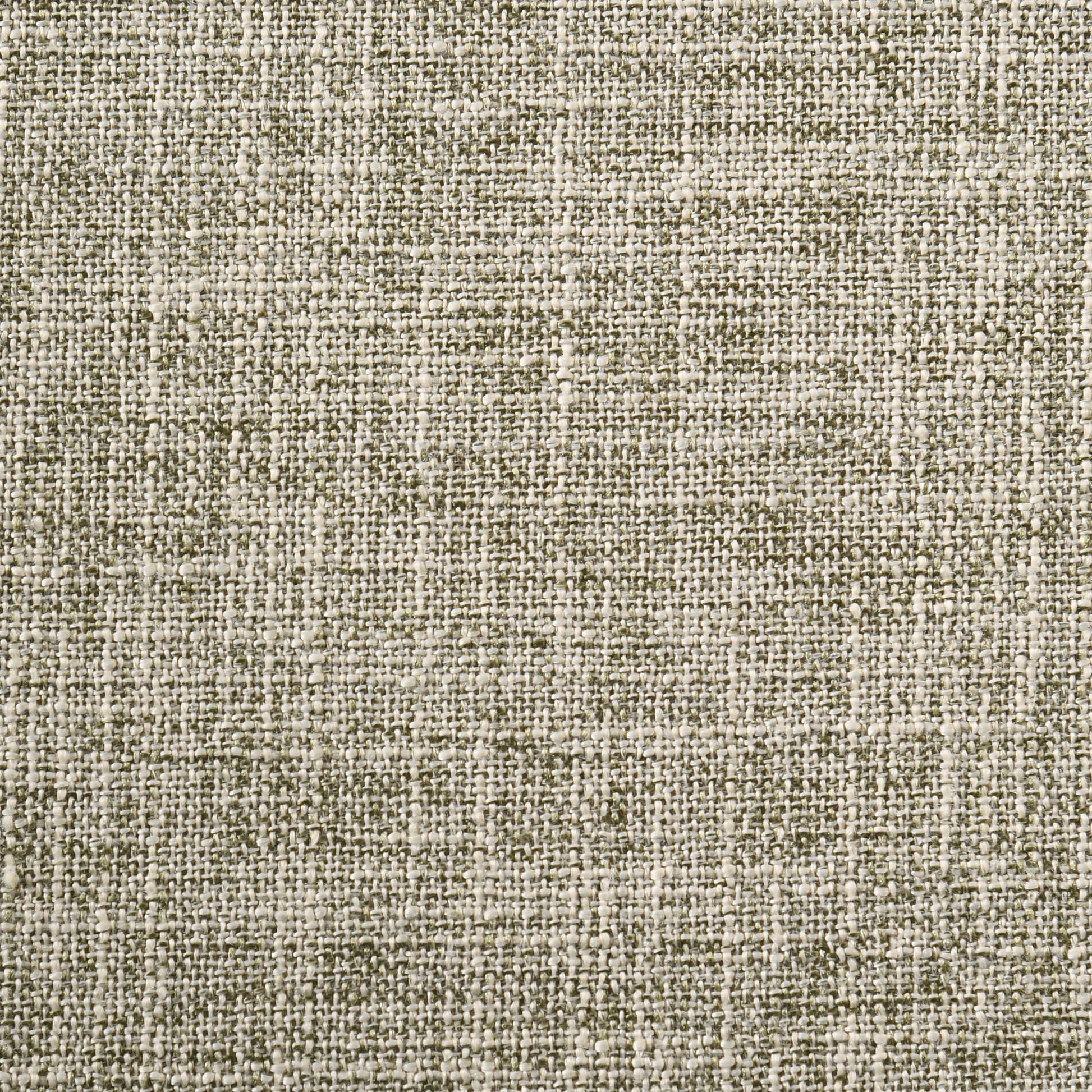 Natural linen blend fabric texture with subtle olive green threads woven in