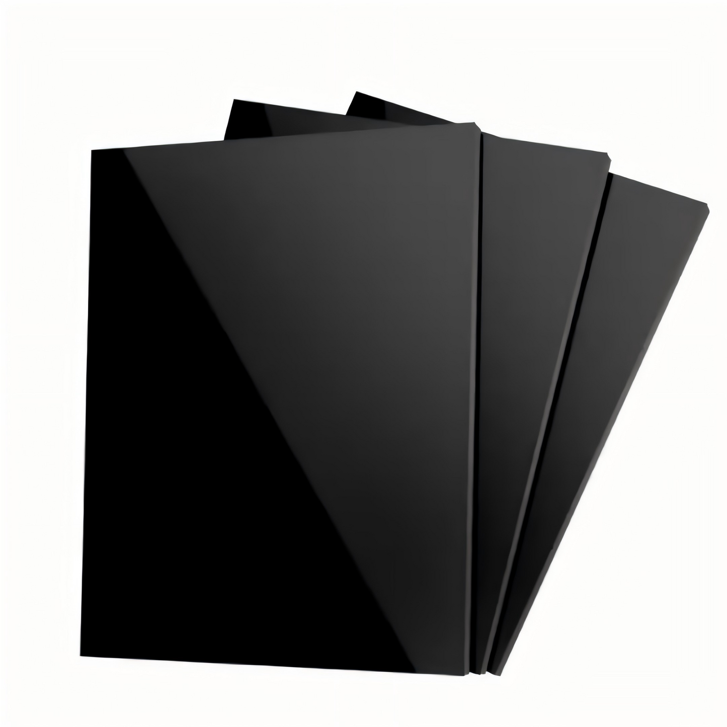 Set of four sleek black square coasters perfect for protecting tabletops