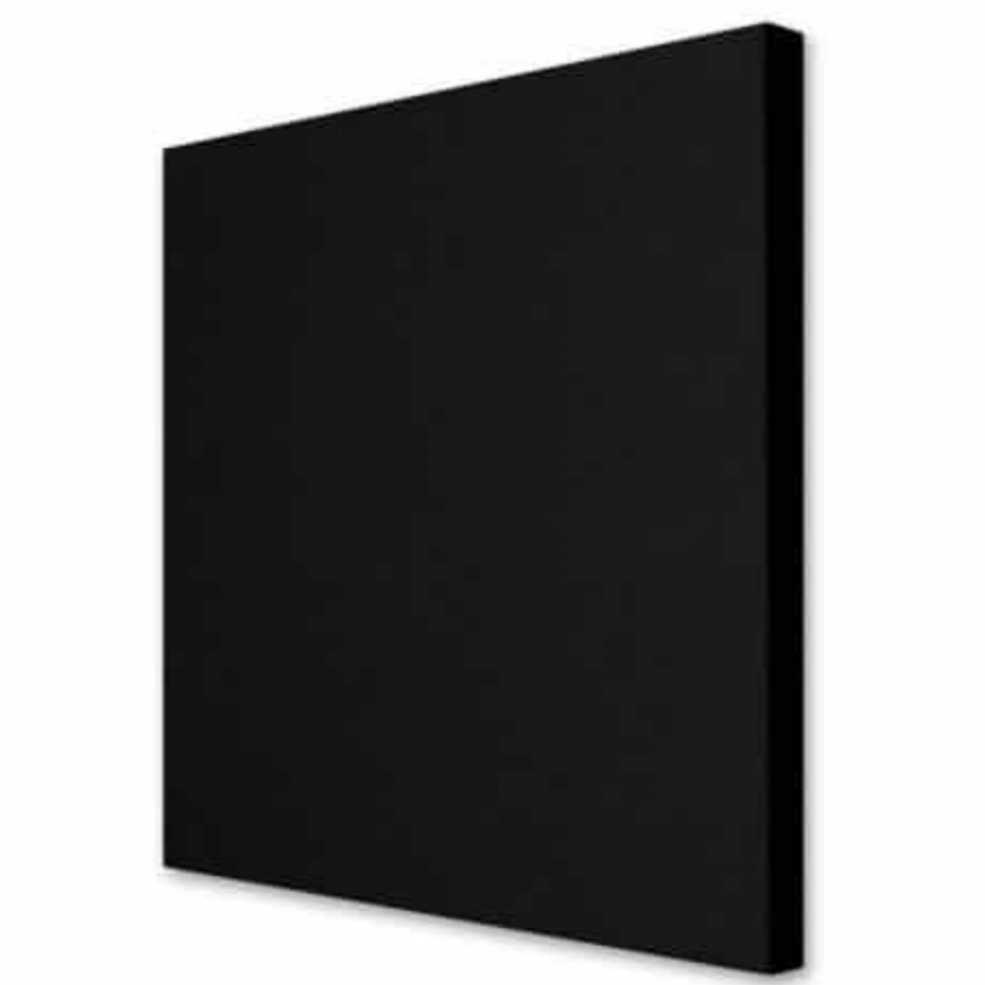 Simple black canvas panel for artists ideal for acrylic painting