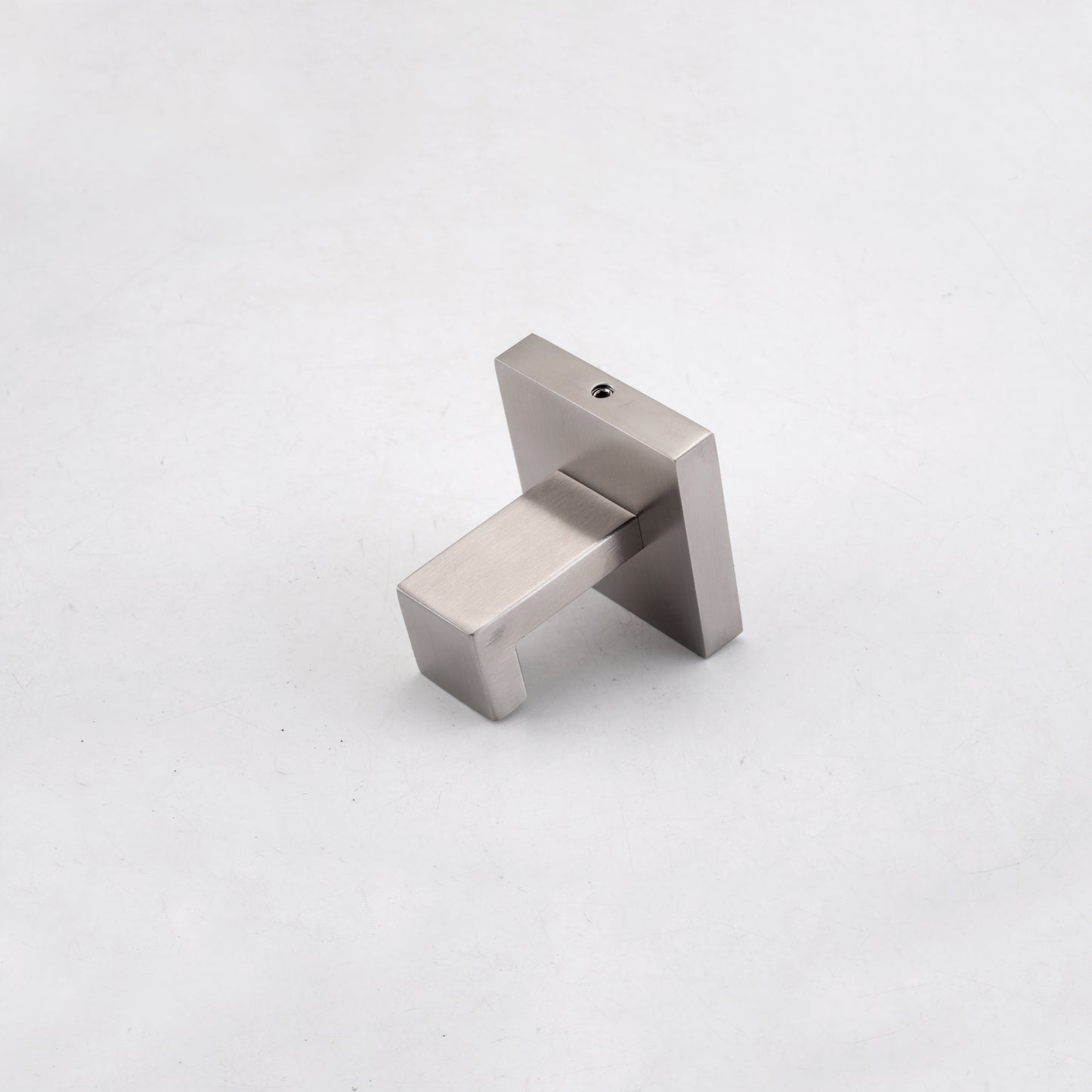 Brushed nickel modern square robe hook for bathroom